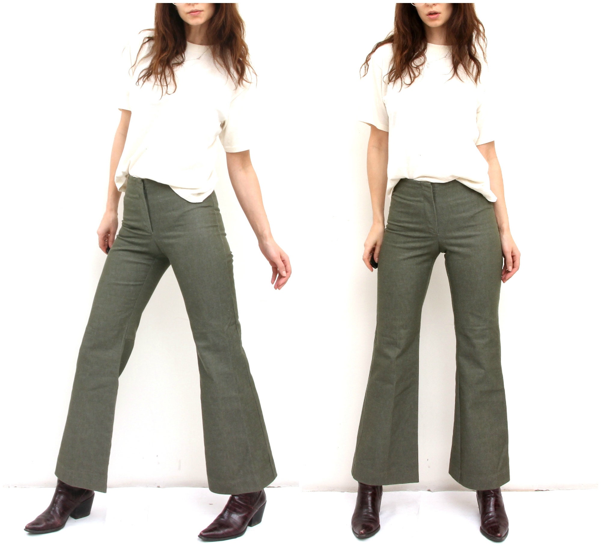 khaki bell bottoms