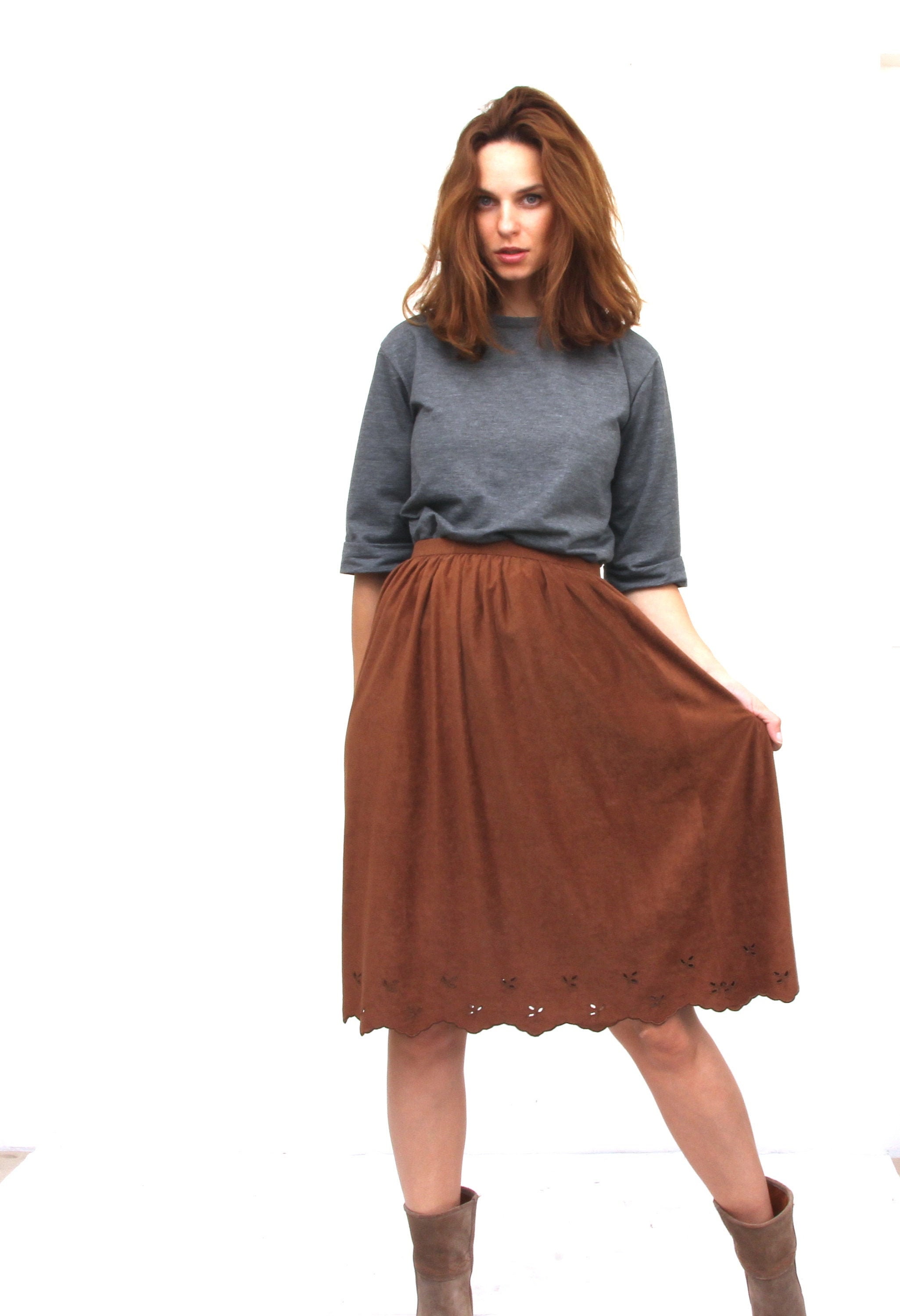 boho skirts knee length