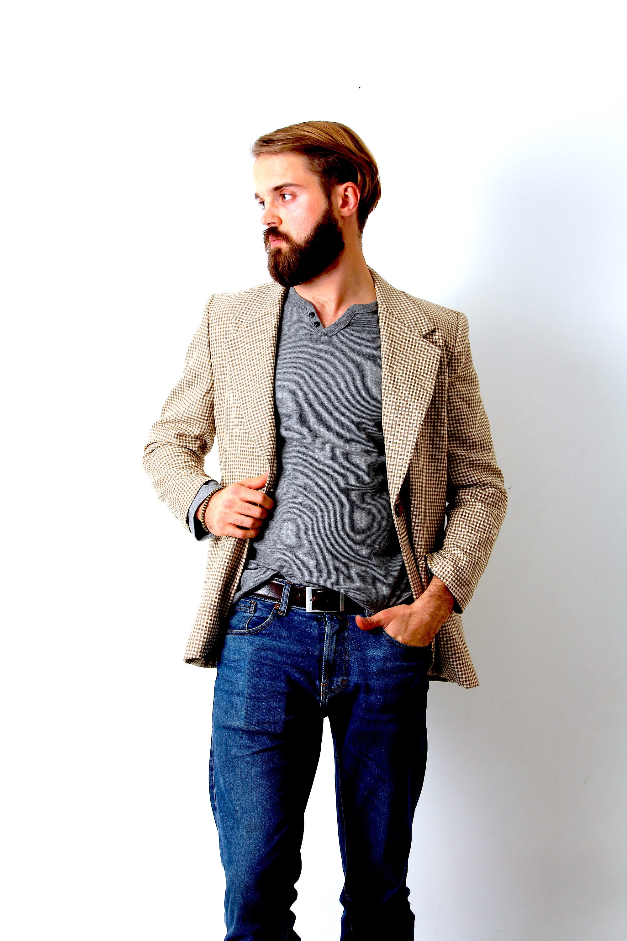 checkered sport coat