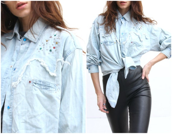 cowgirl denim shirt