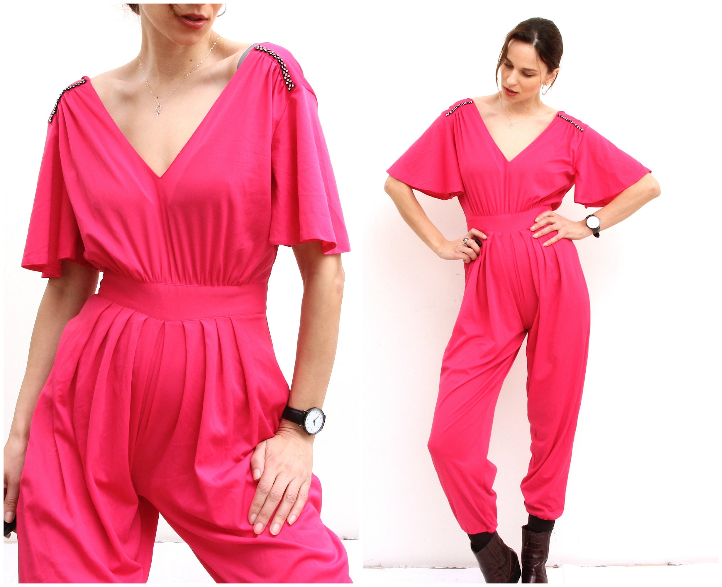 pink ladies jumpsuit