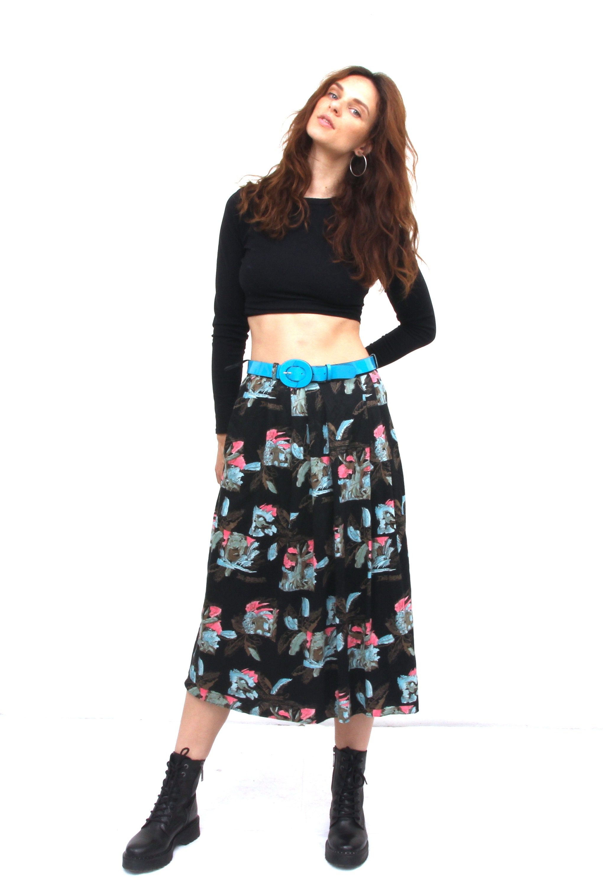 mid length skirts 80s