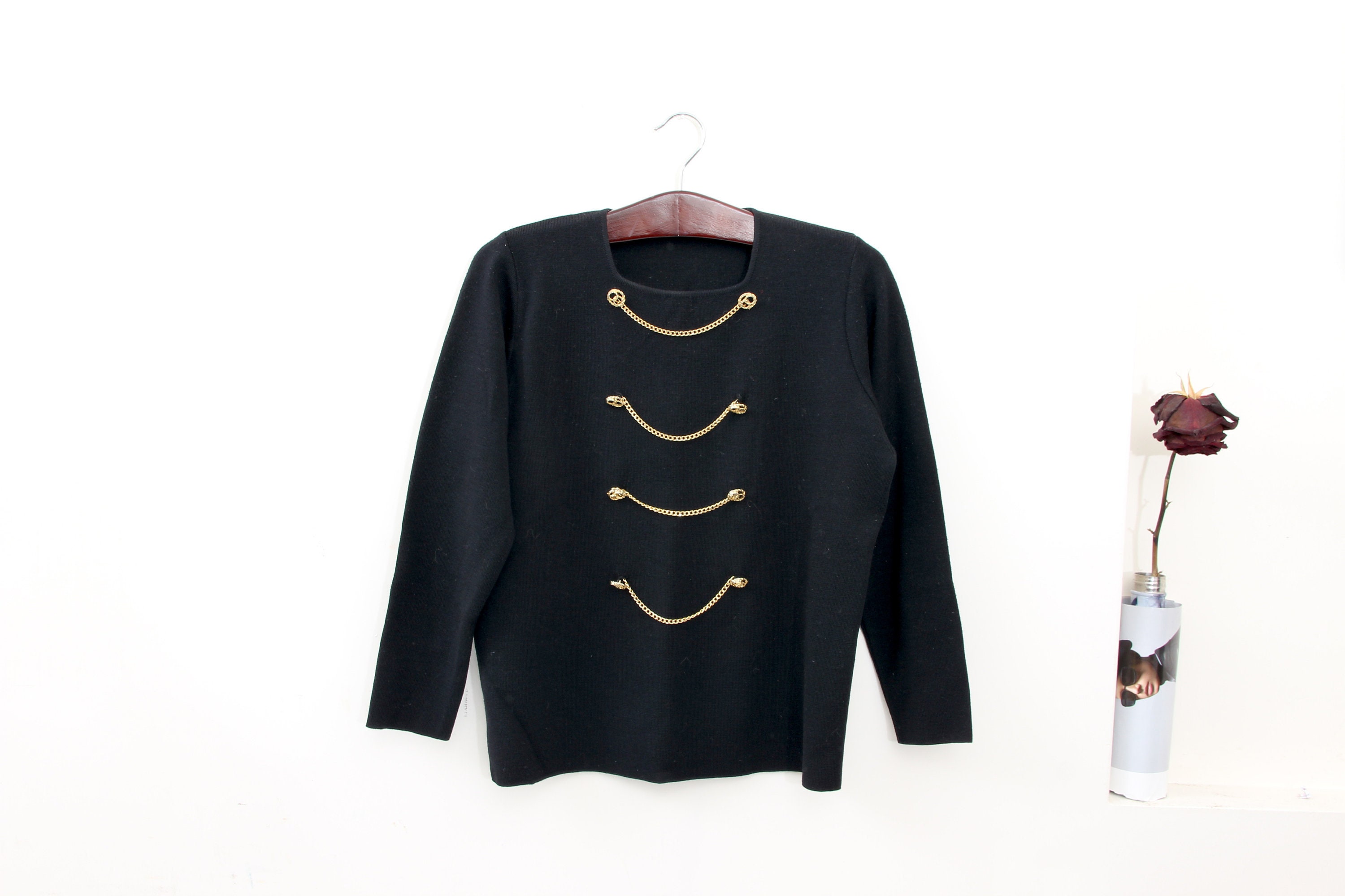 black evening blouse