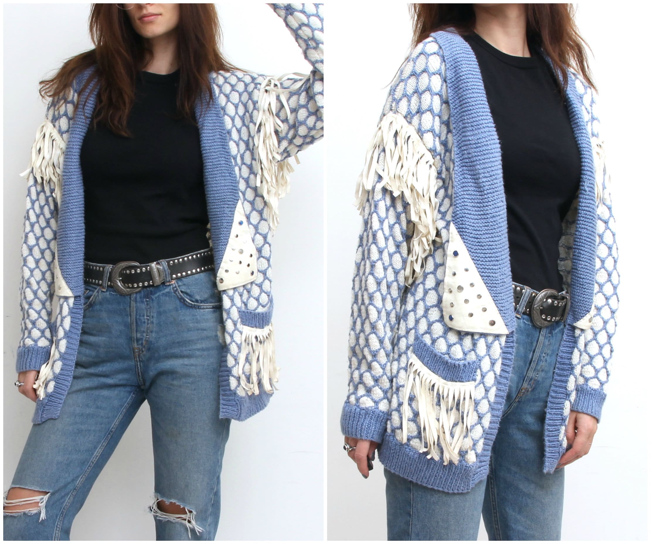 western fringe cardigan