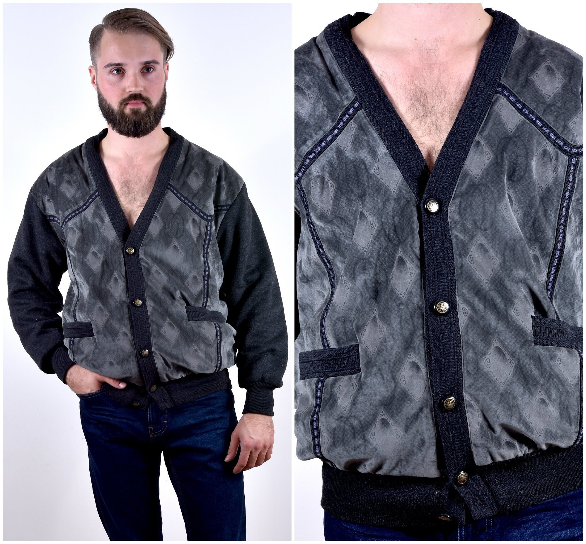 80s cardigan mens