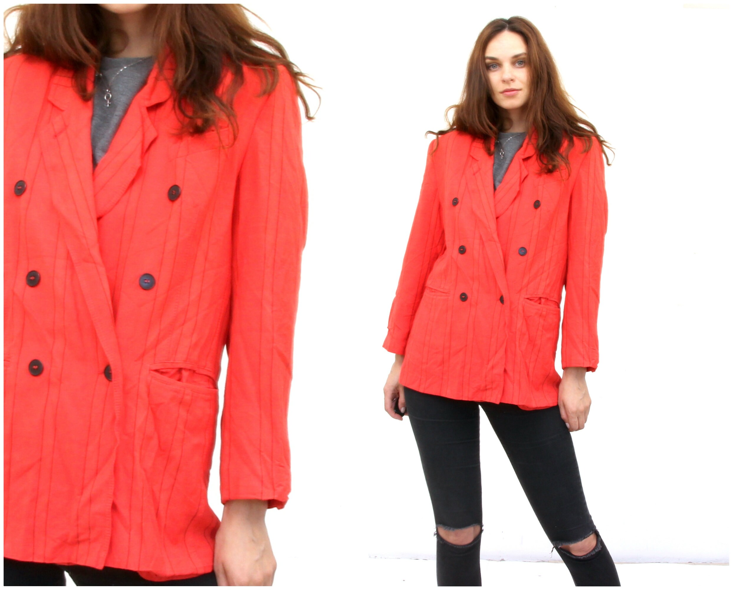 red summer jacket ladies