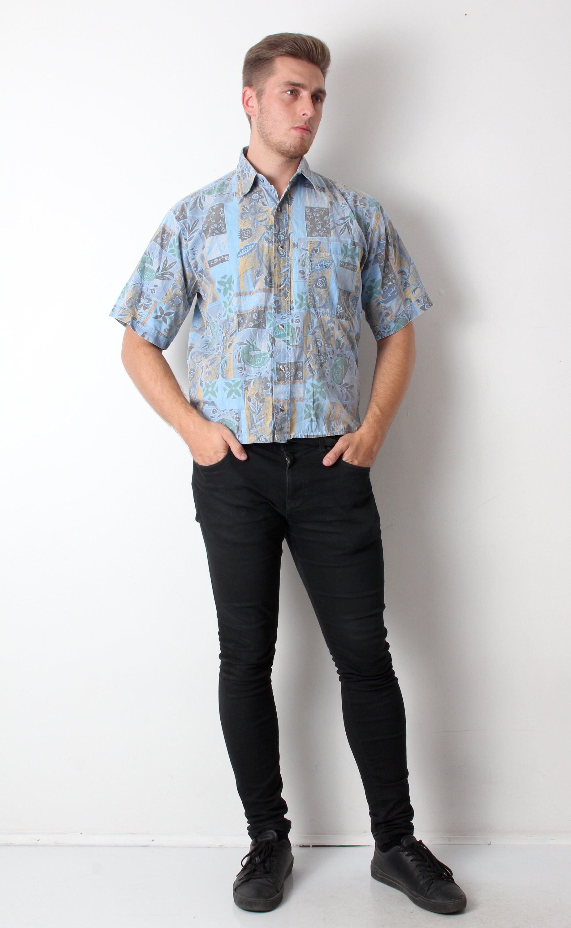 fila button down shirt