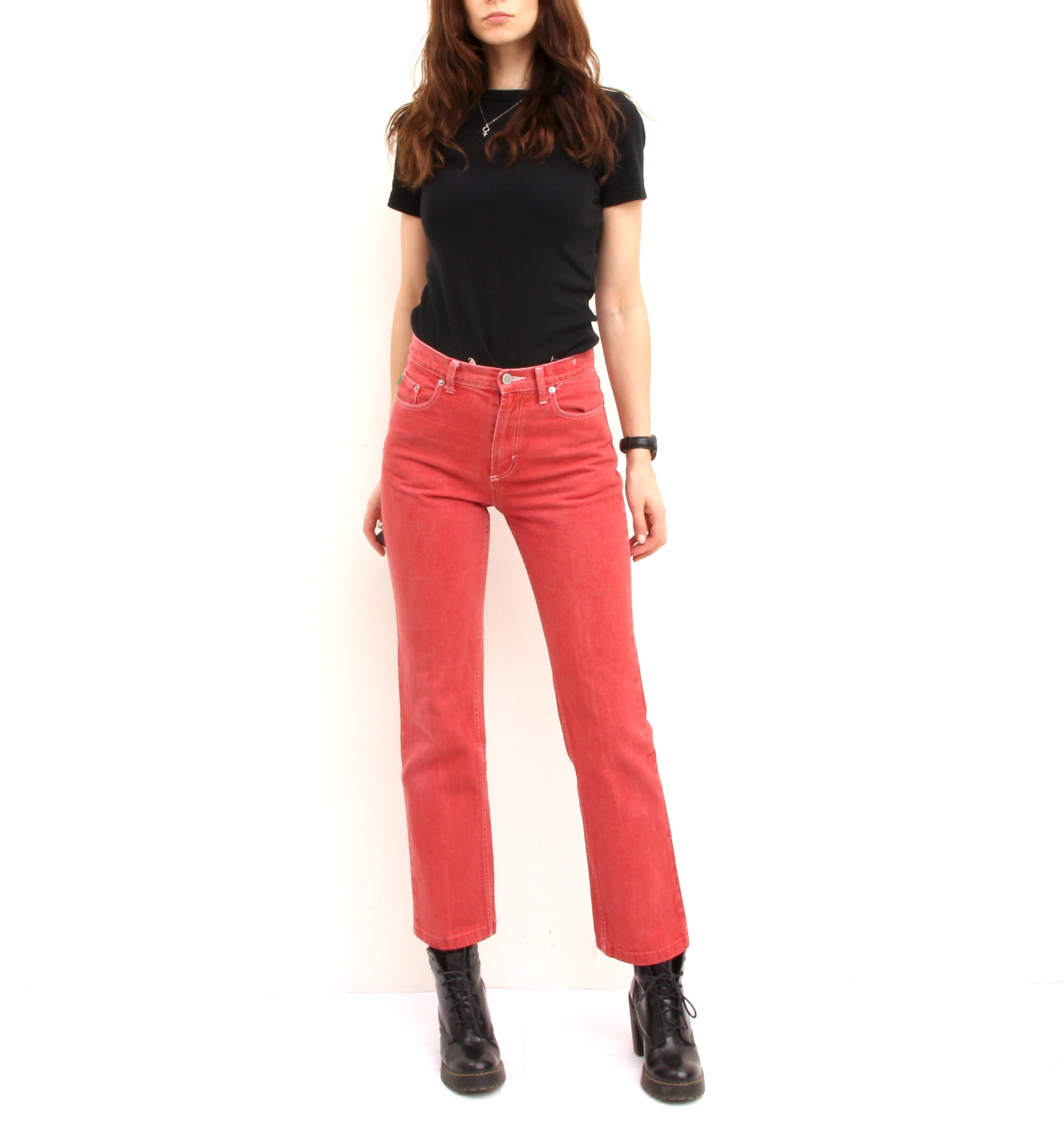 red jeans straight leg