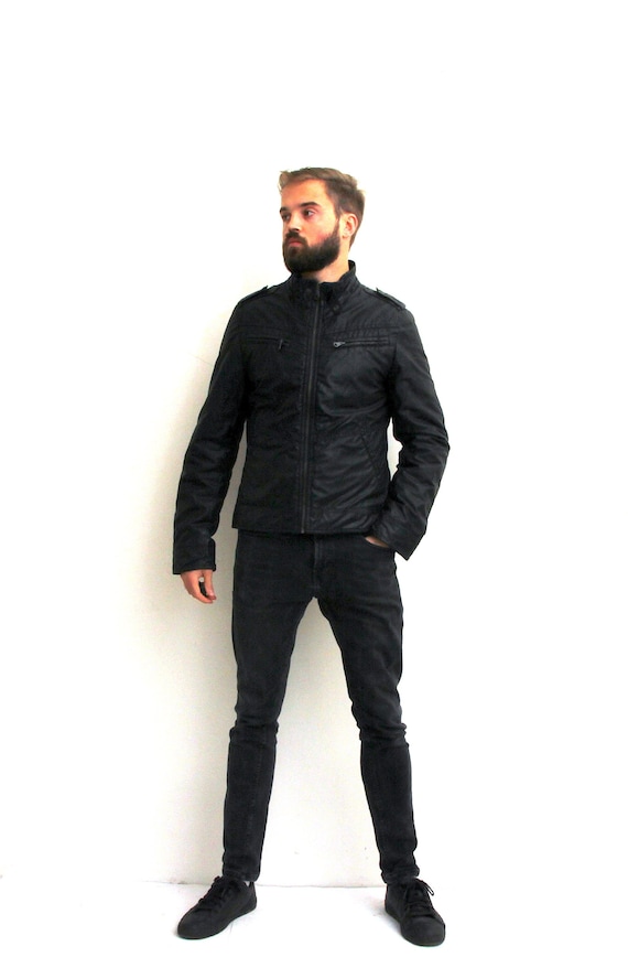 Minimalist Waterproof Men Jacket Motorcycle Black
