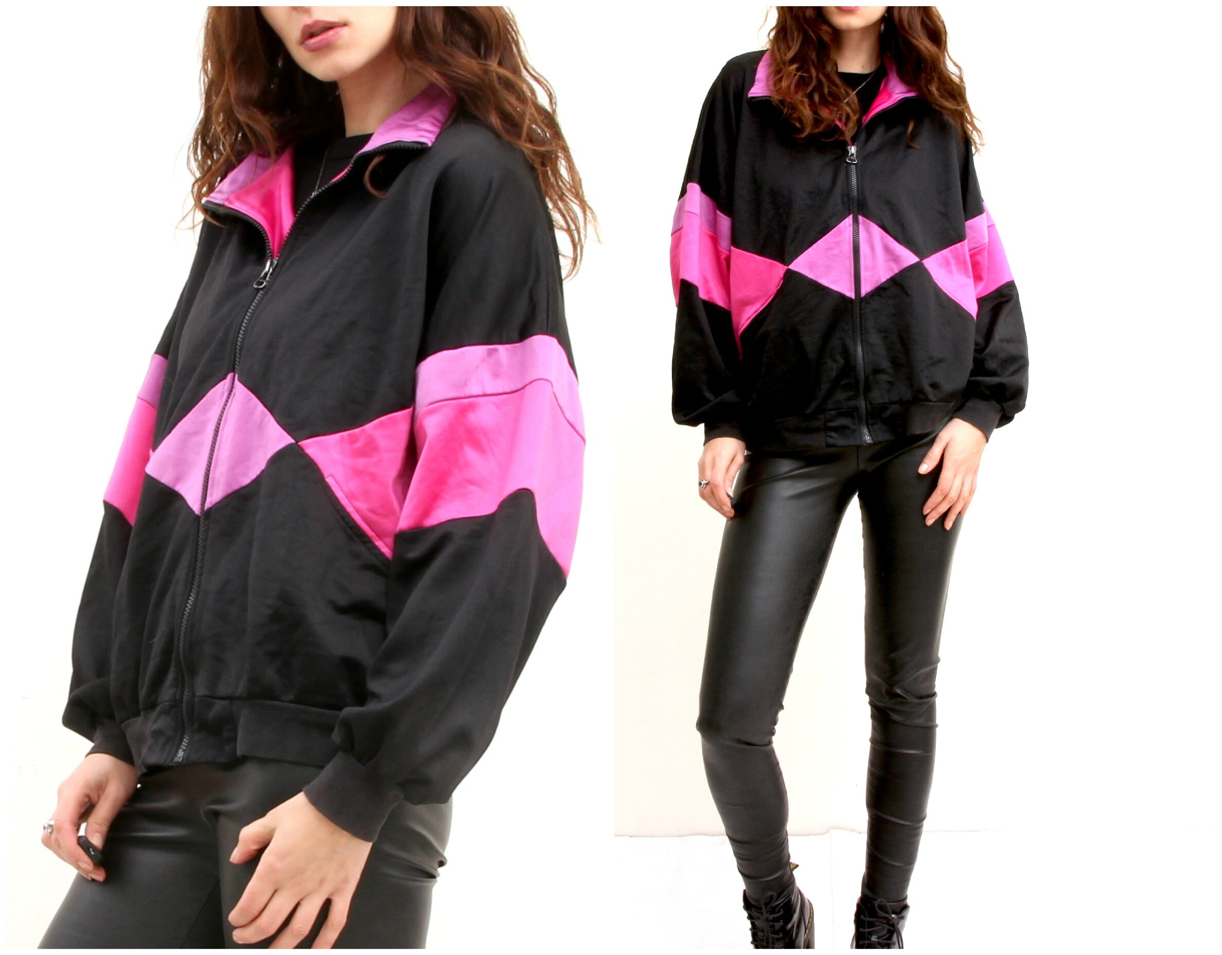 pink satin tracksuit