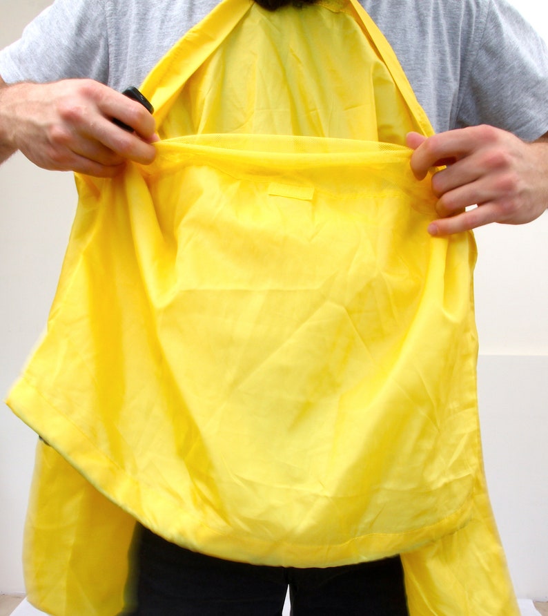 Waterproof Sports Men Top Athletic Yellow Rain Windbreaker XS S
