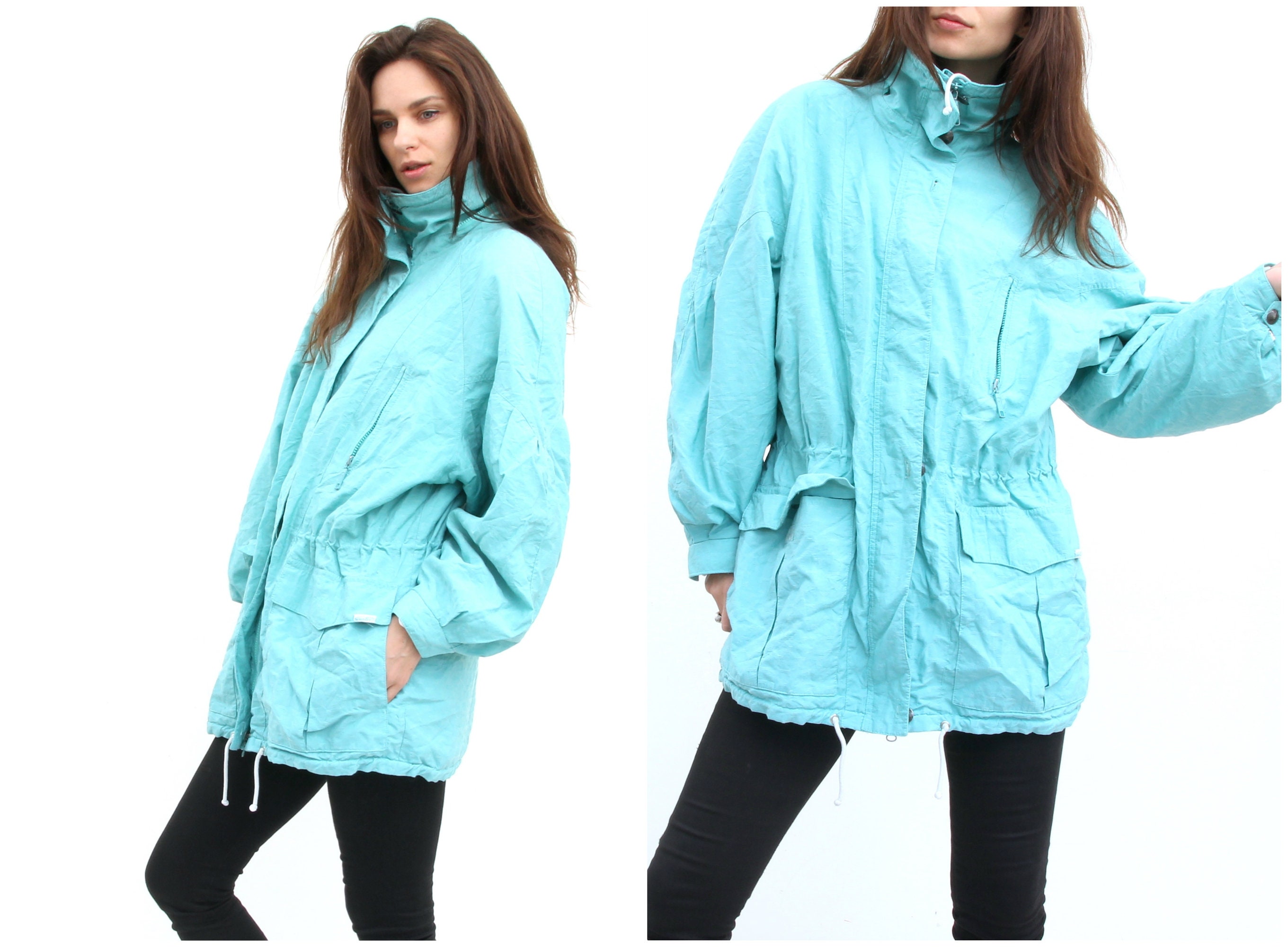 hooded parka with detachable lining