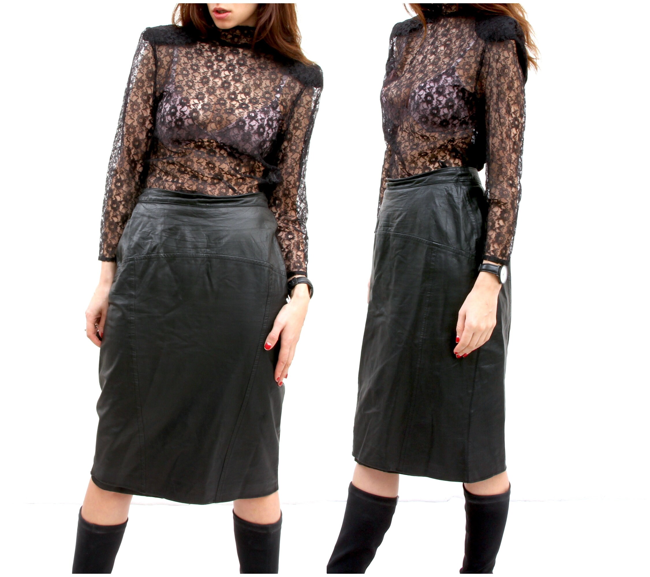 mid length skirts 80s