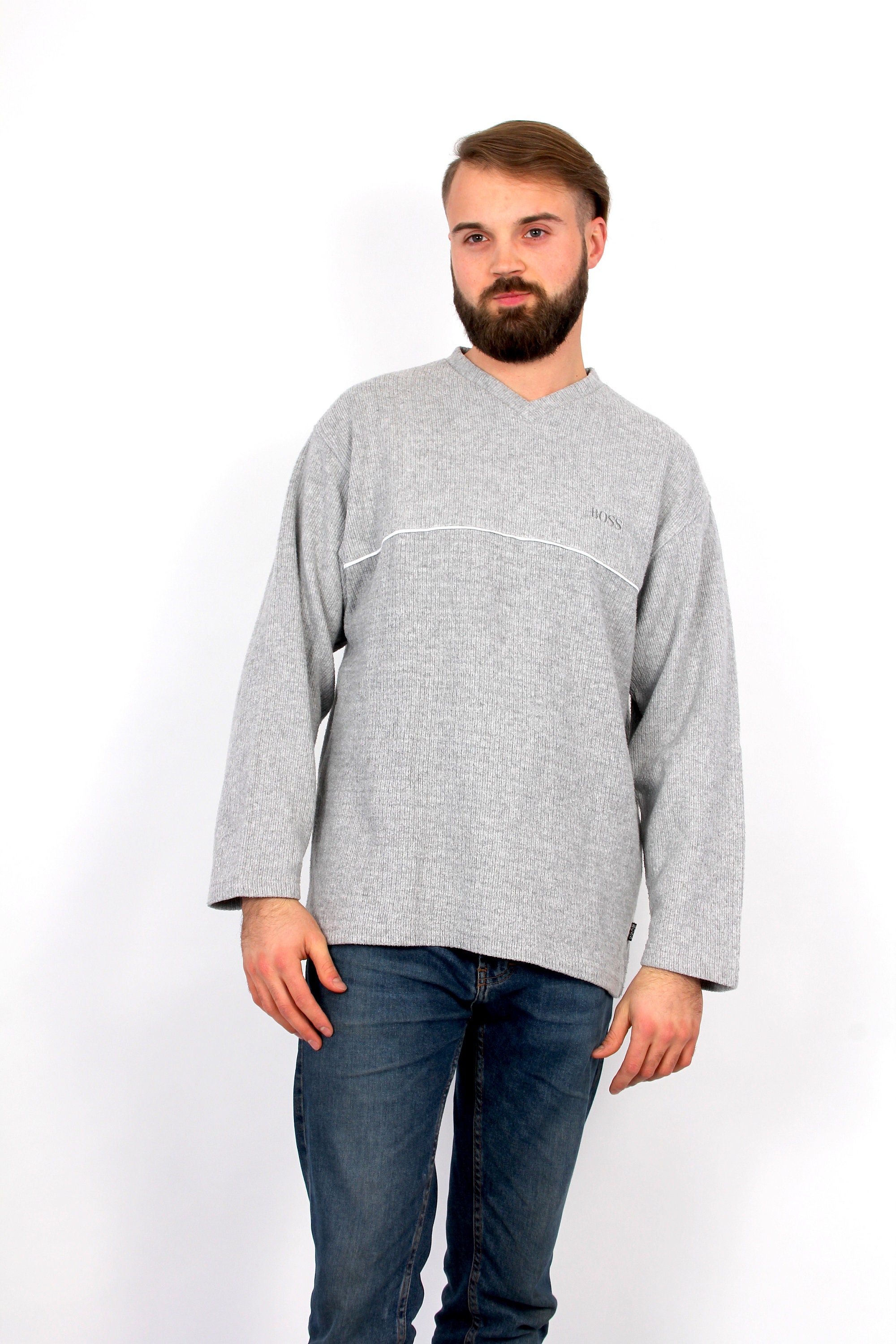 boss grey jumper