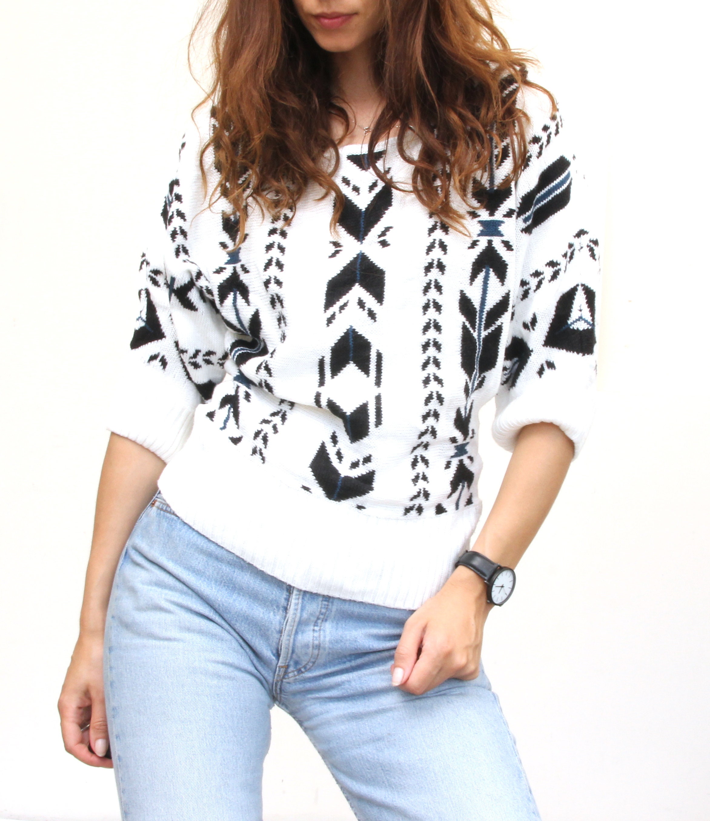 ladies white knitwear