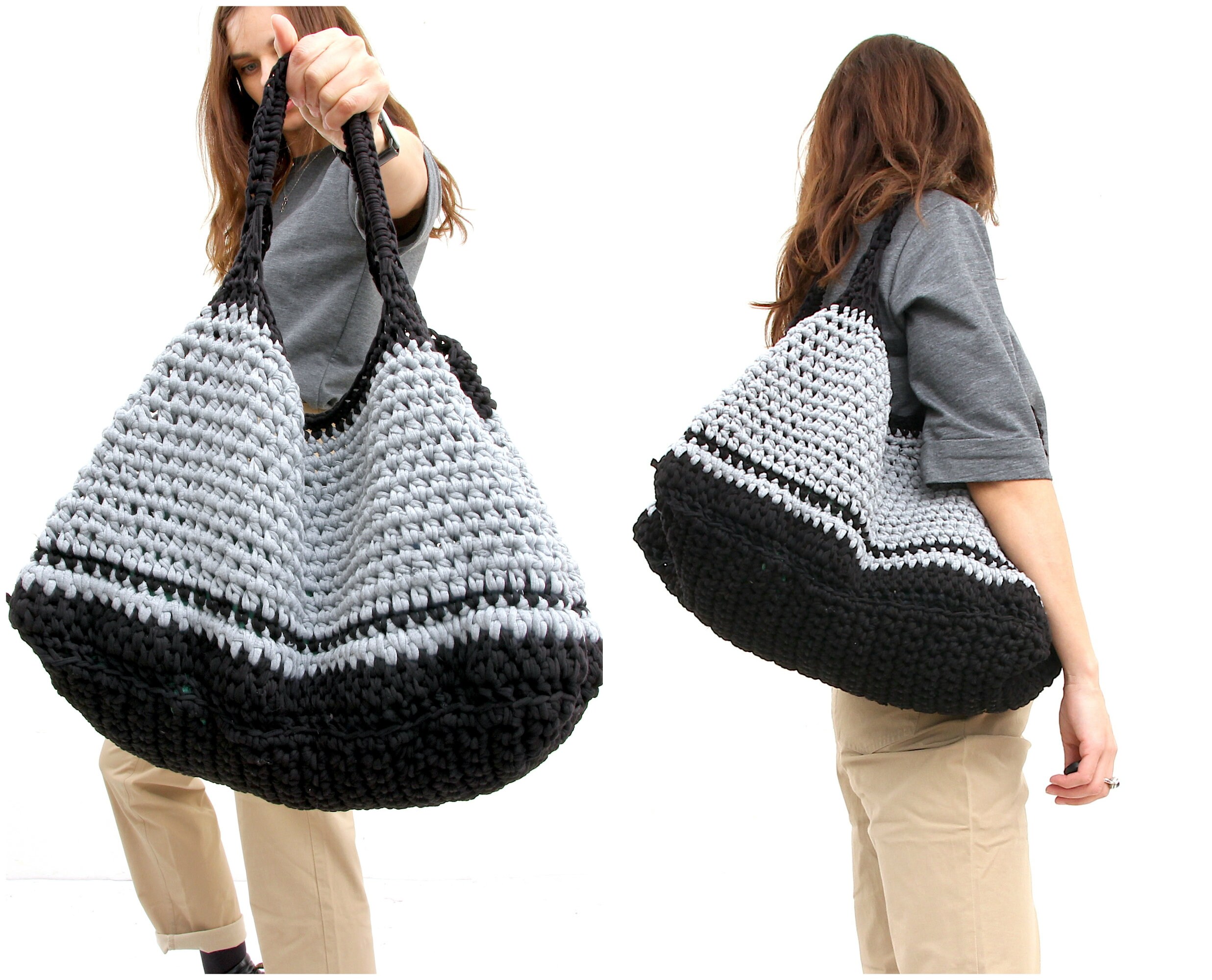 large crochet bag