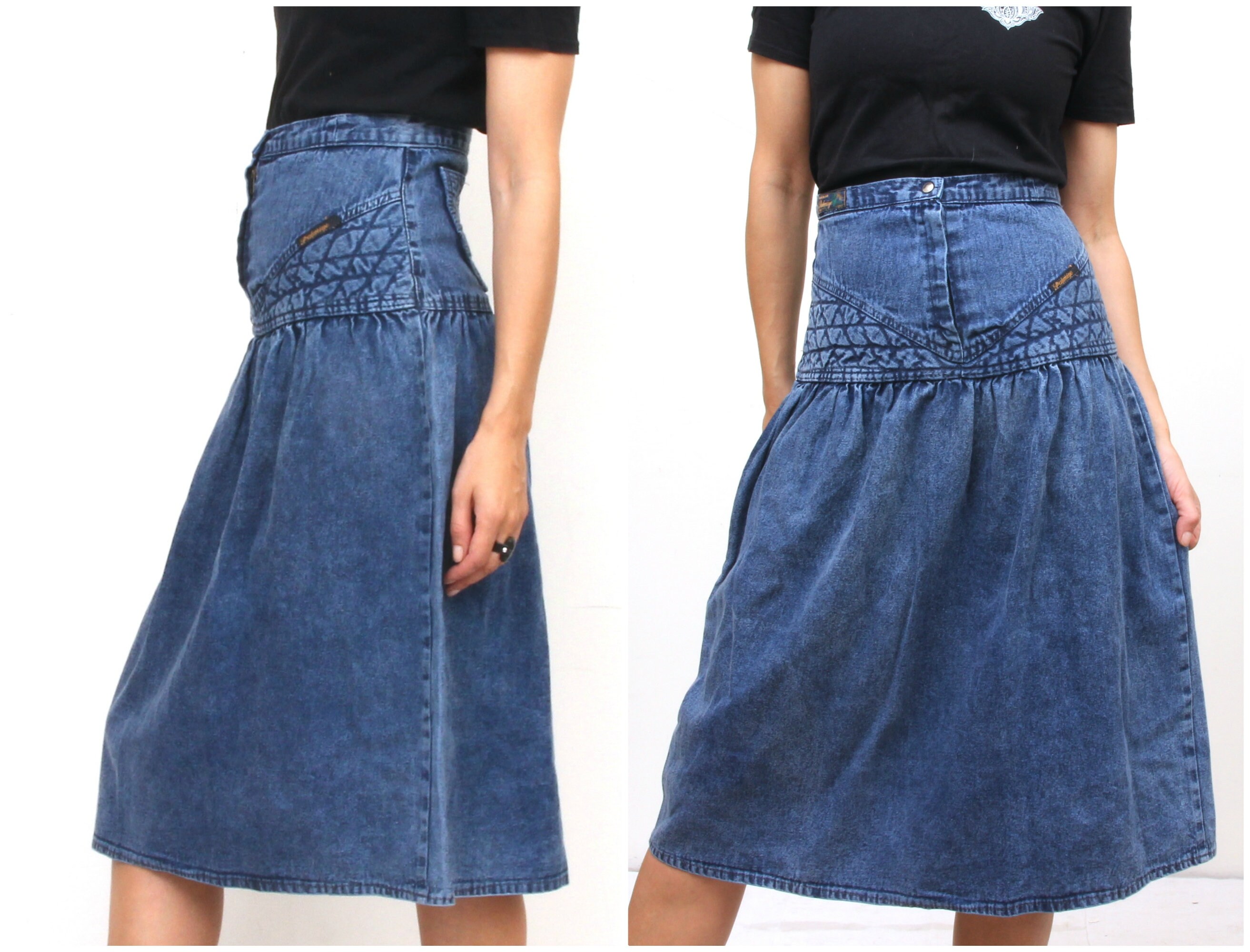 vintage denim skirt