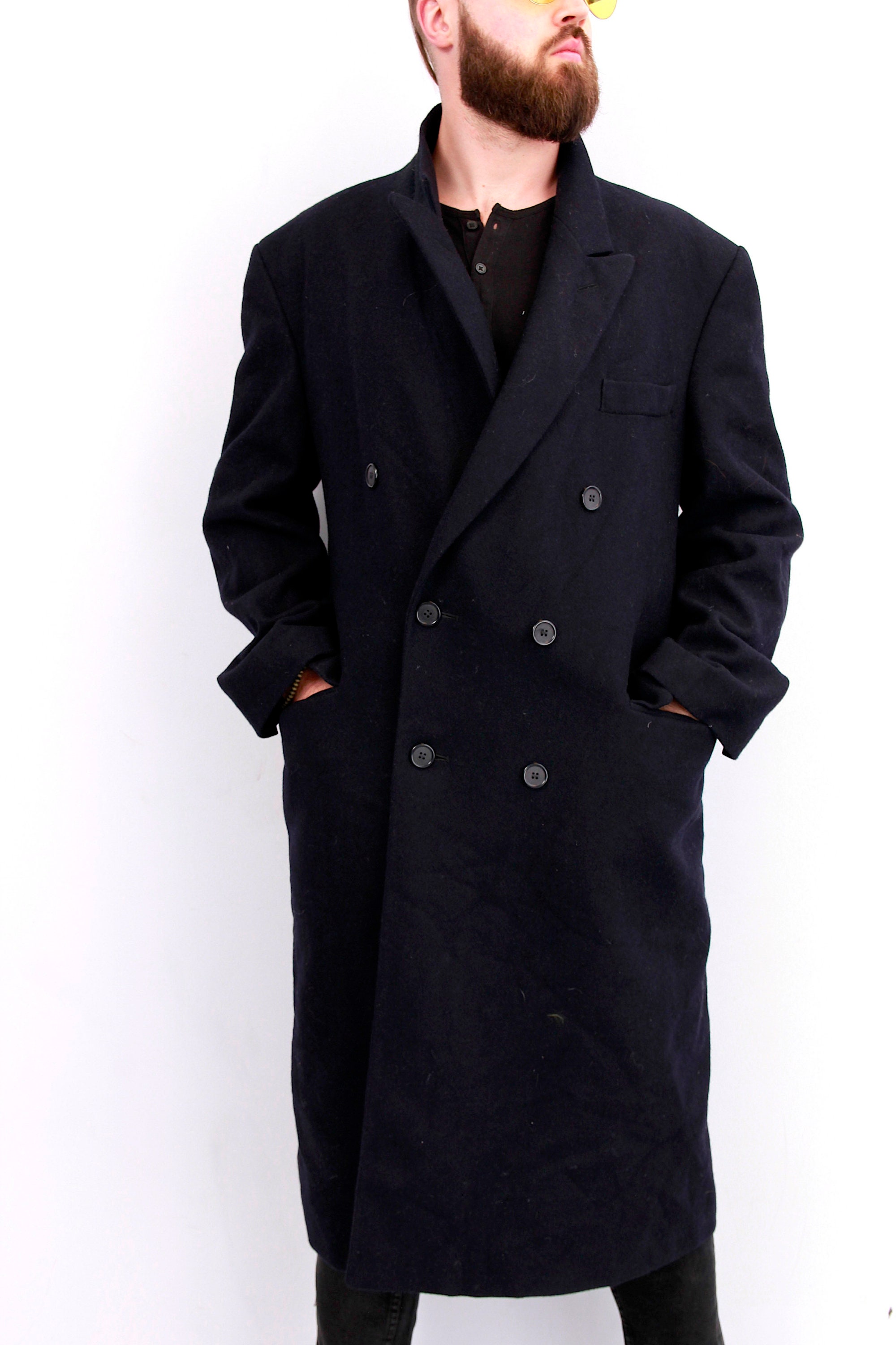 blue coat with white pant