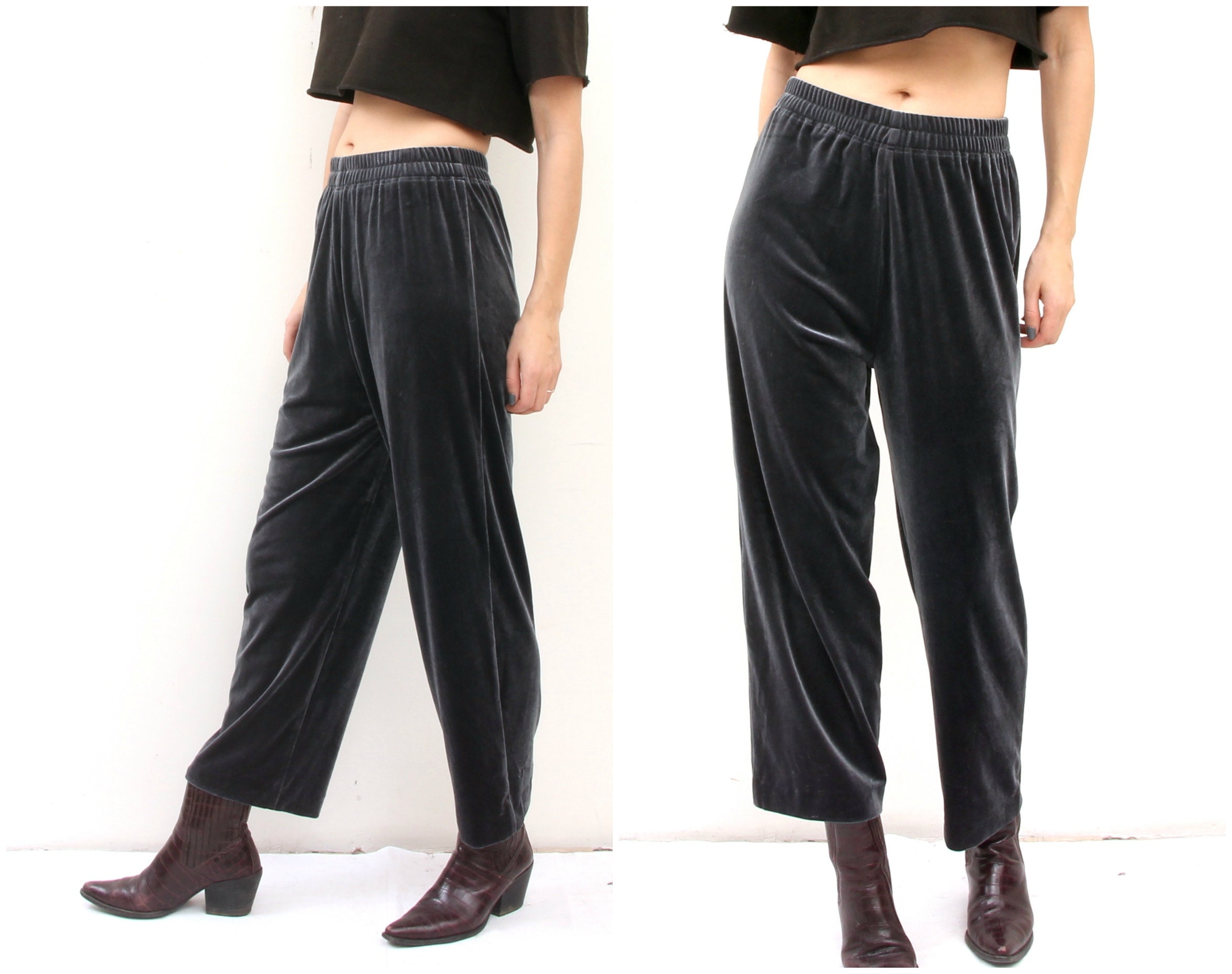 velvet loose pants