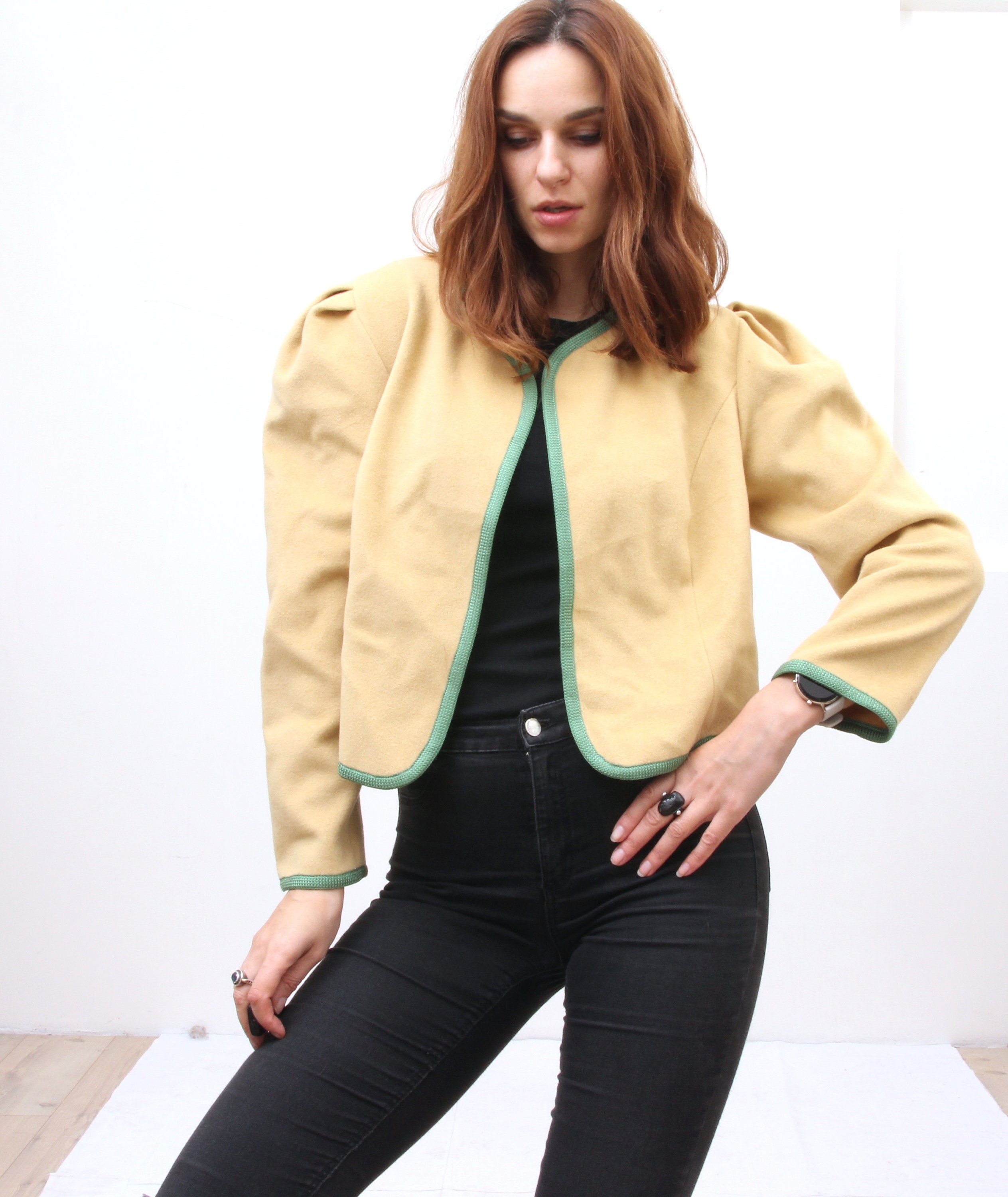 pastel yellow jacket