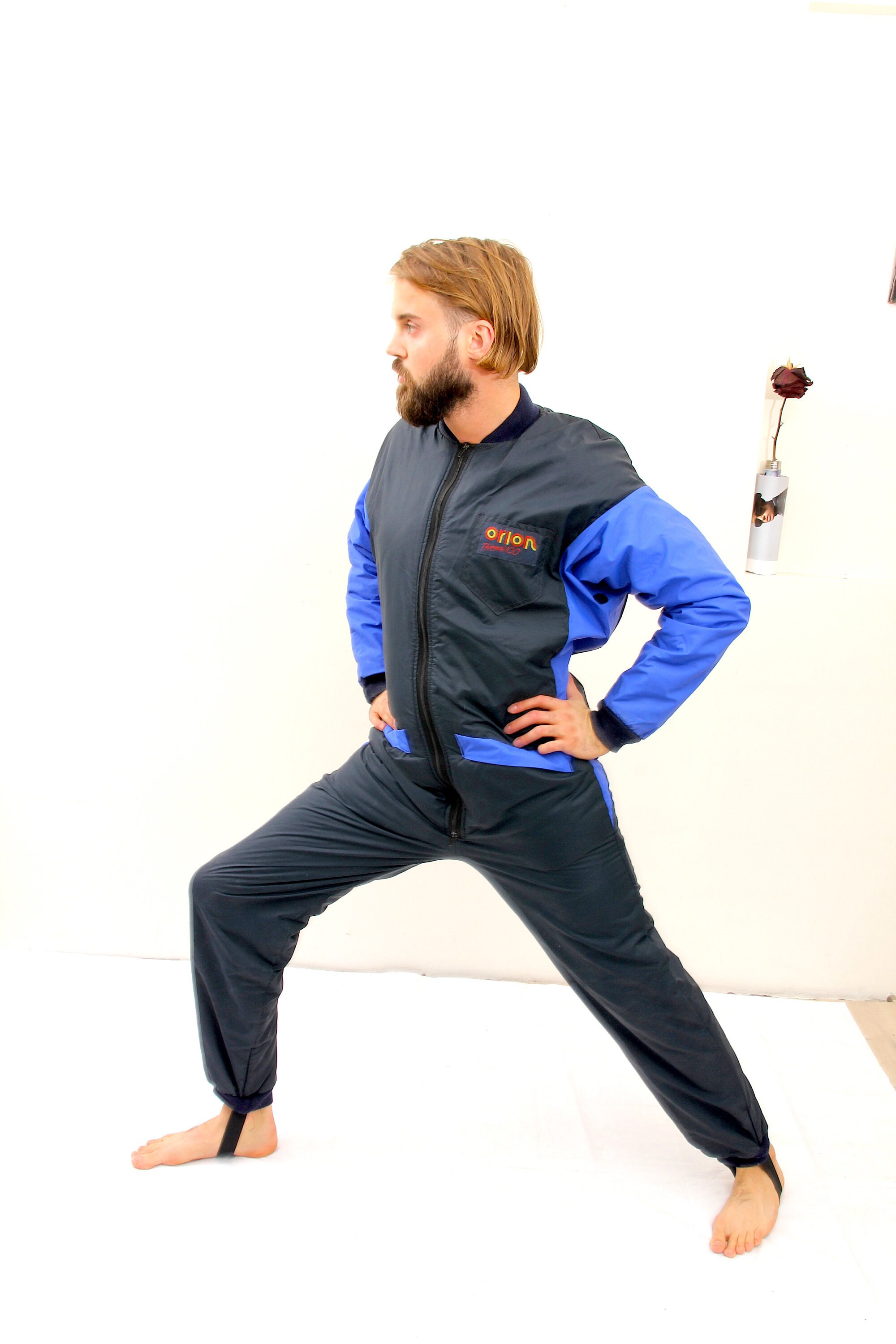 Vintage Full Body Warm Snow Suit Unisex One Piece Winter Skiing Jumpsuit M L