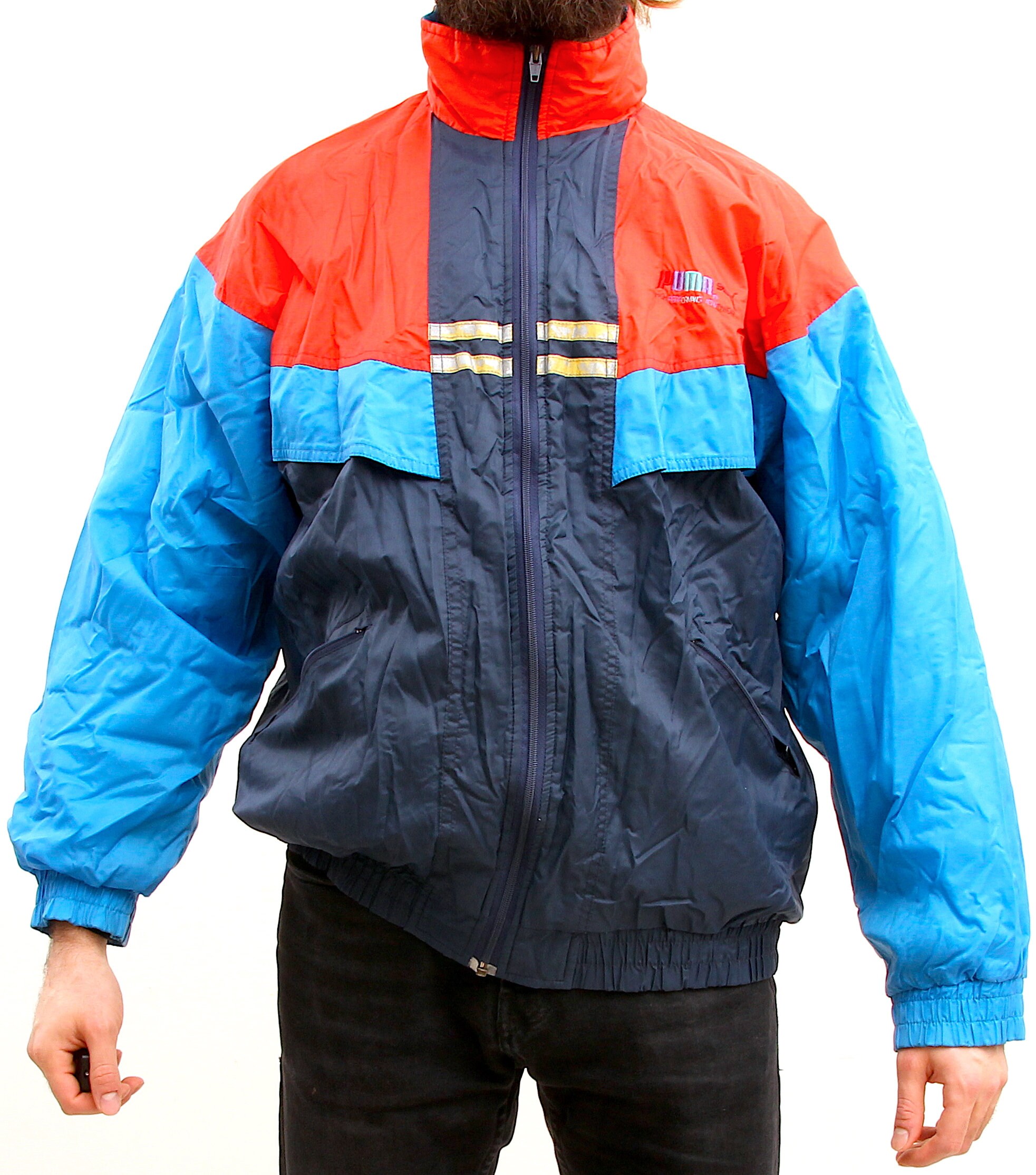 PUMA Unisex Sport Jacket Full Zip Colourful Running Jacket M L