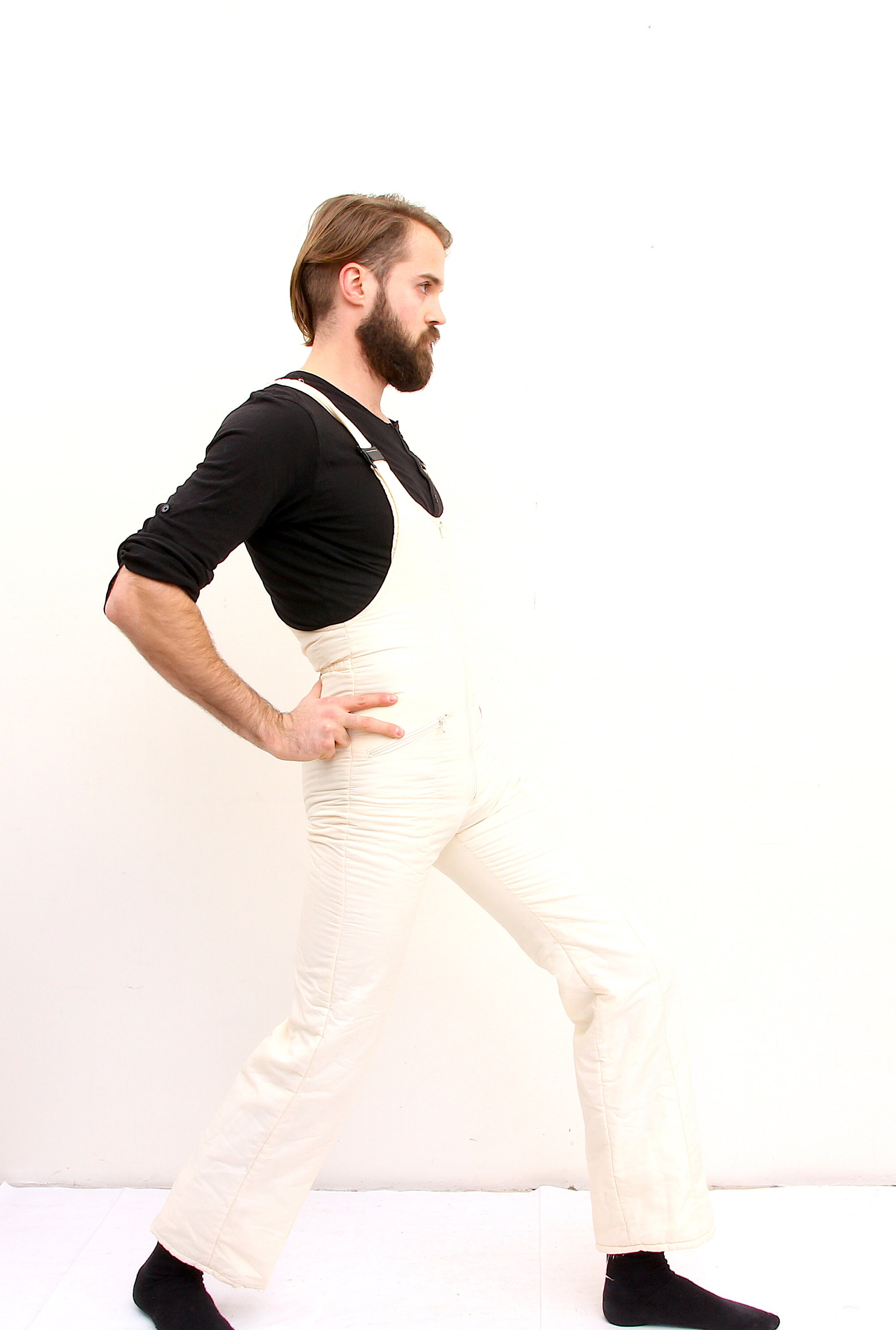white snow jumpsuit