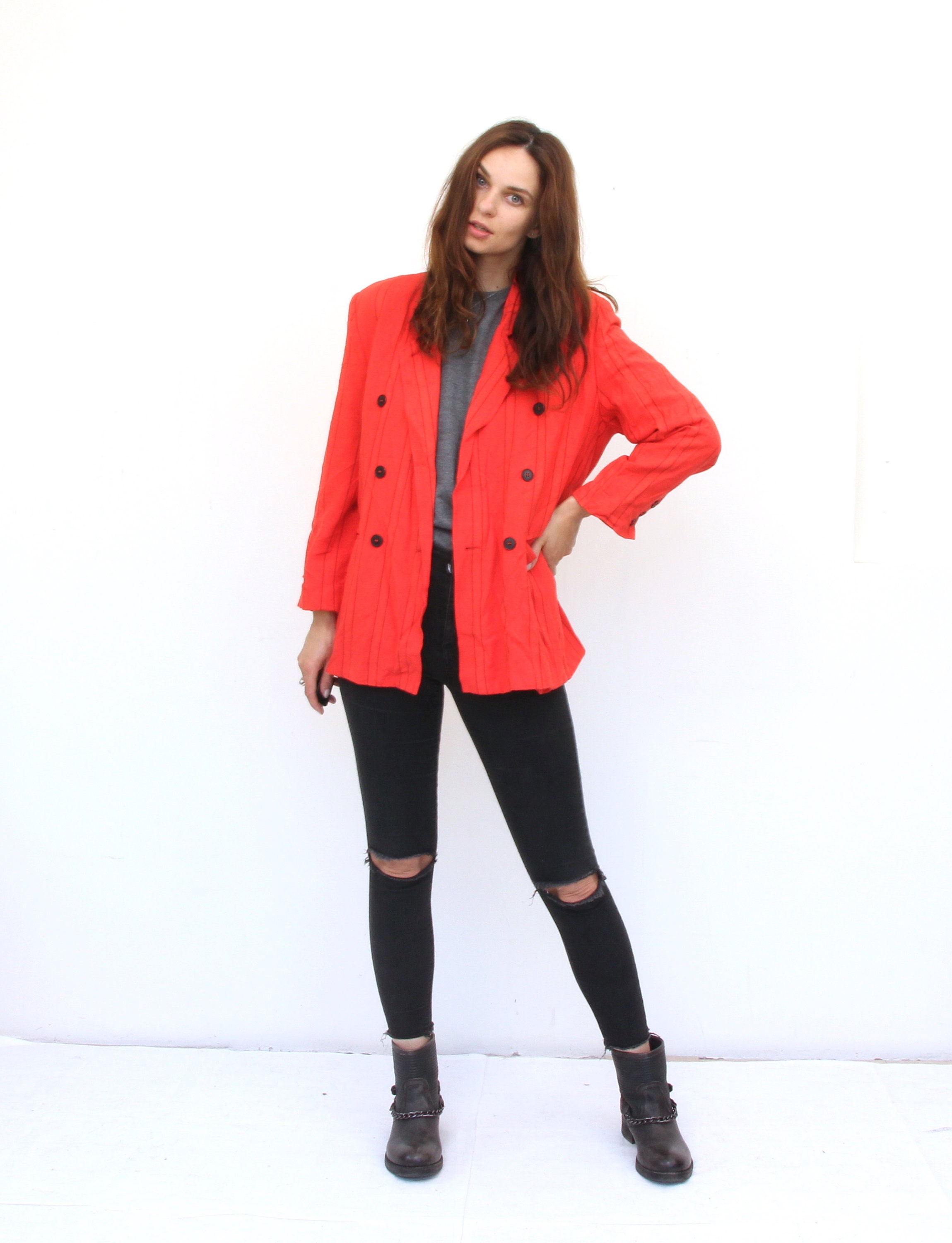 80s red blazer