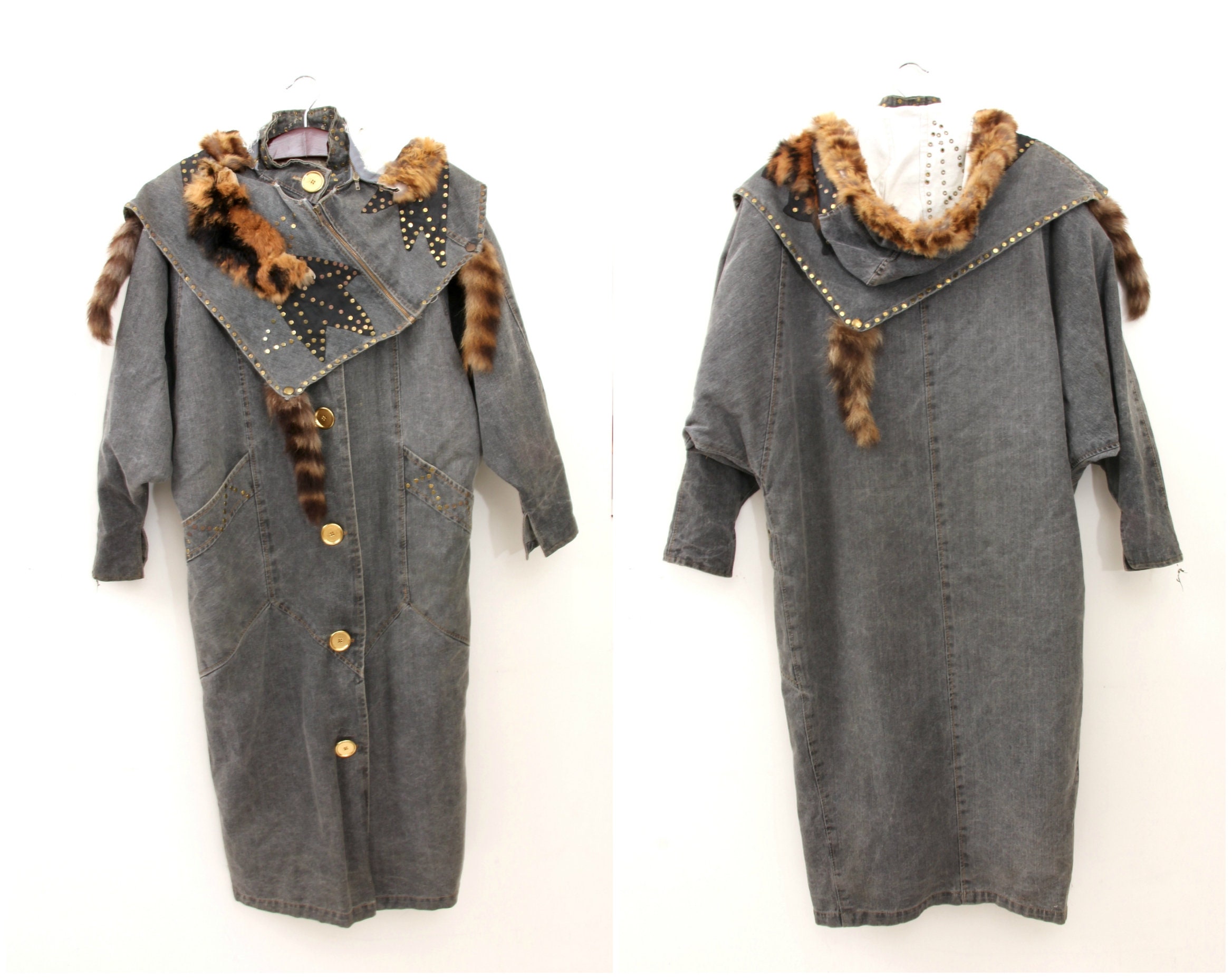 denim sherpa duster