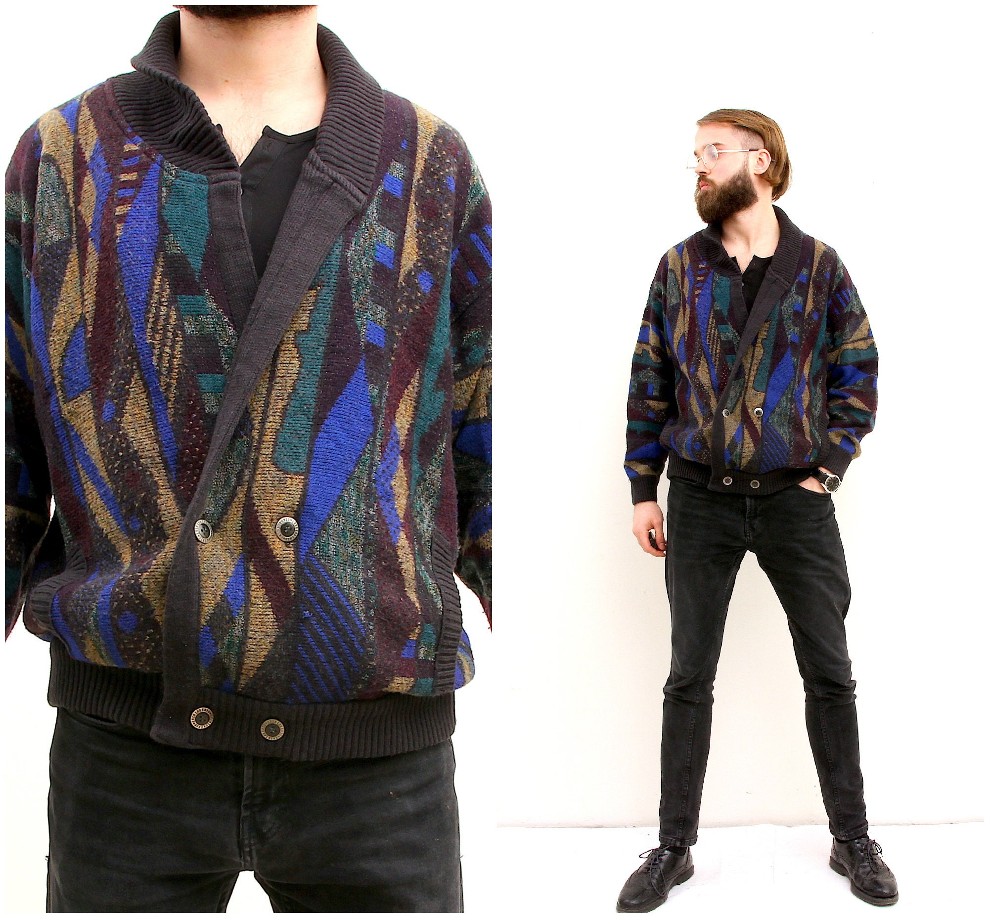 mens boho cardigan