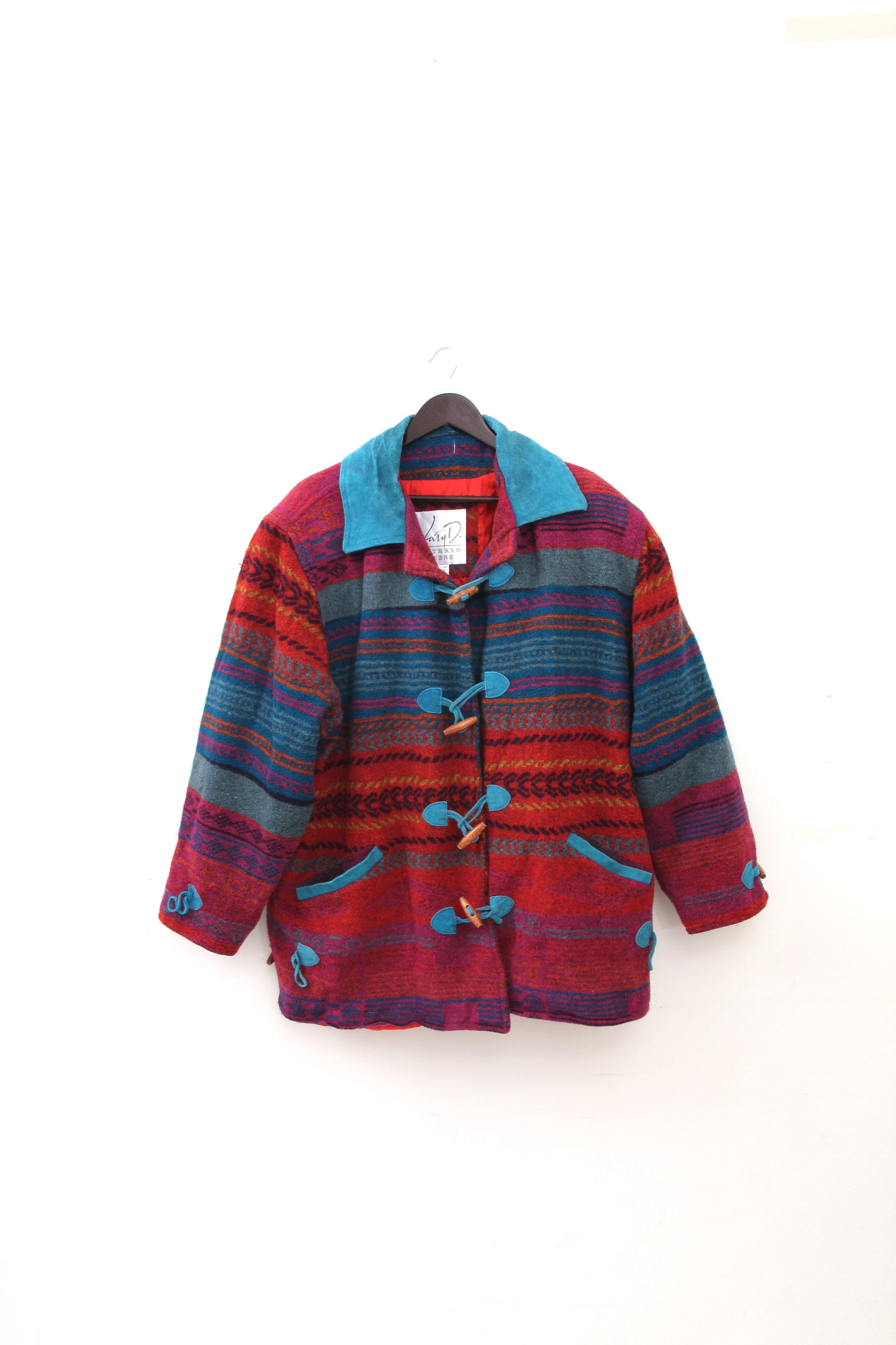 tribal wool coat