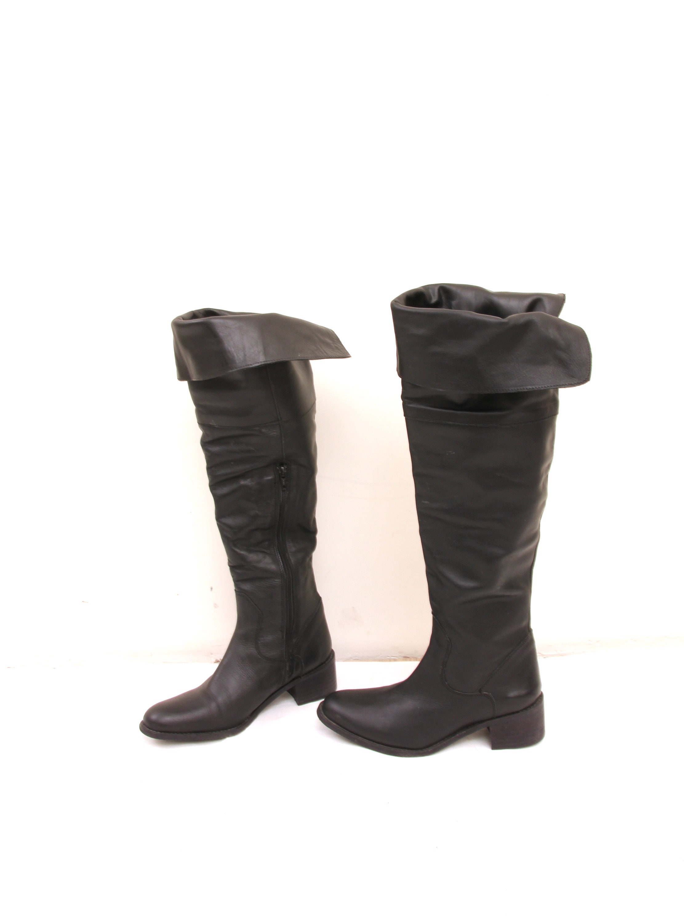 tall fold over boots