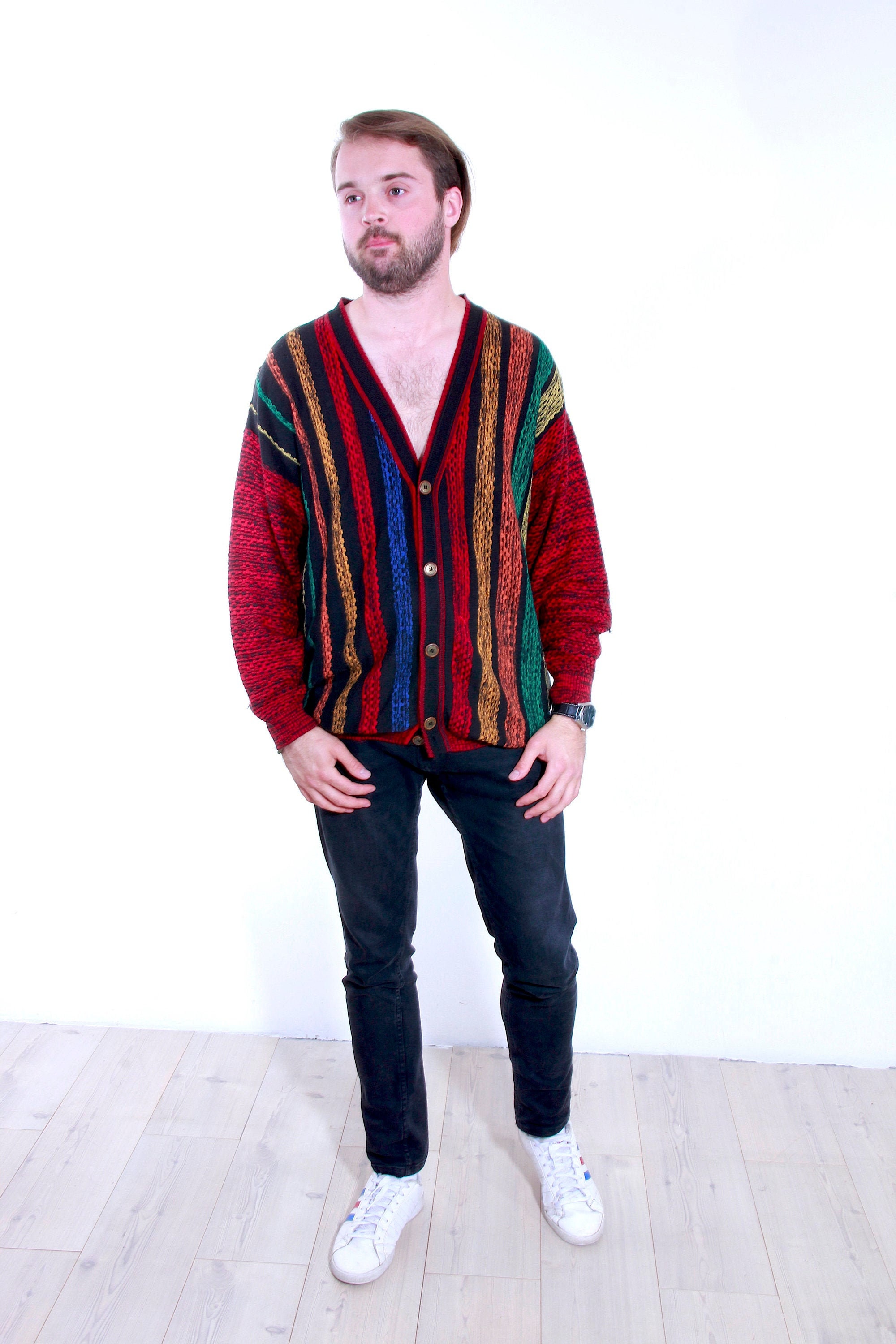vintage rainbow cardigan