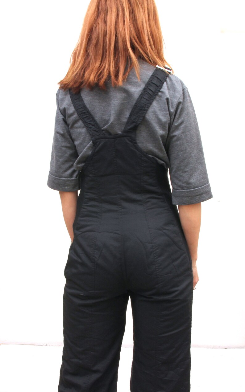 80s Nylon Ski Suit Winter Waterproof Overalls Pants Suit M