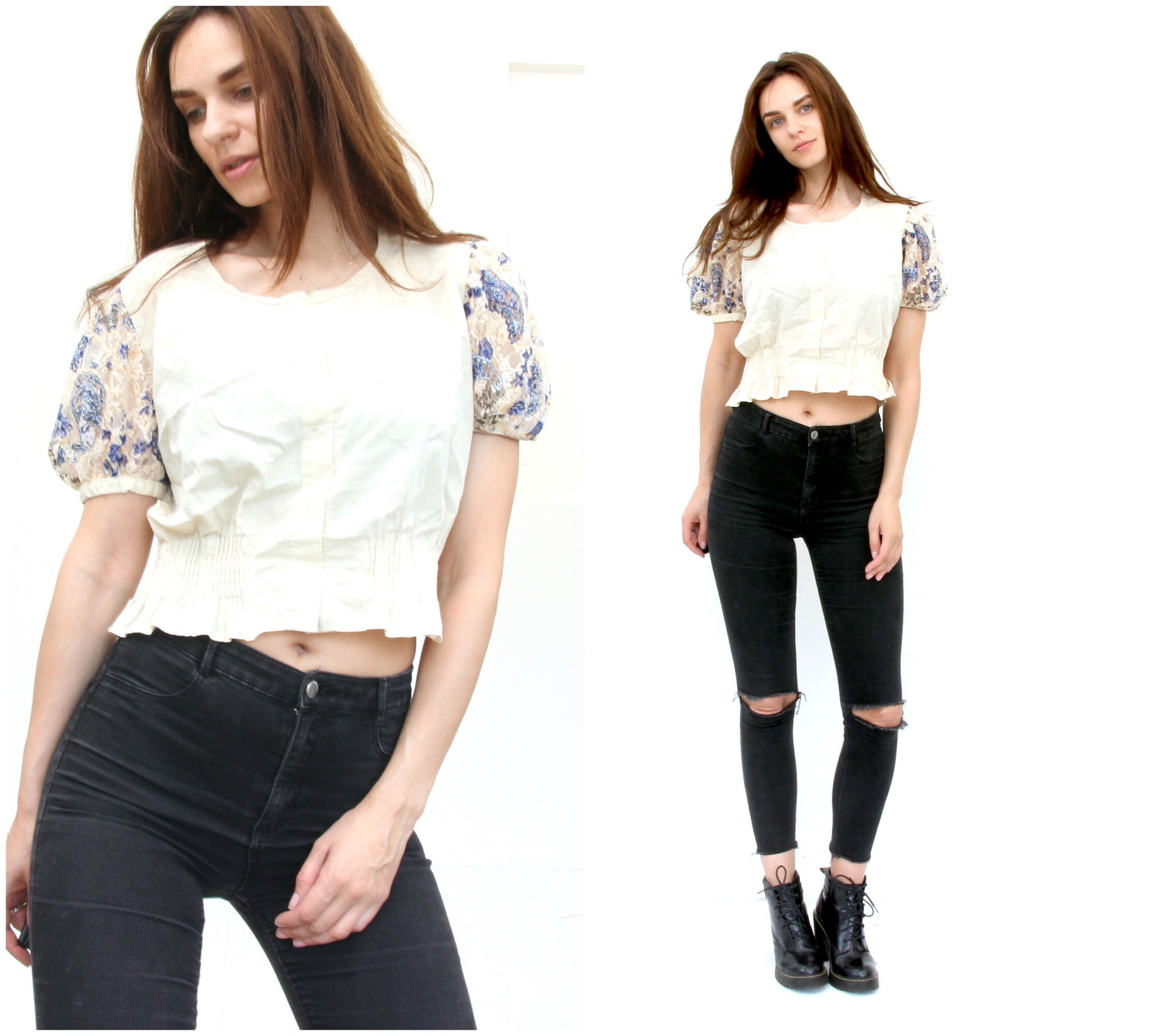 sheer beige top