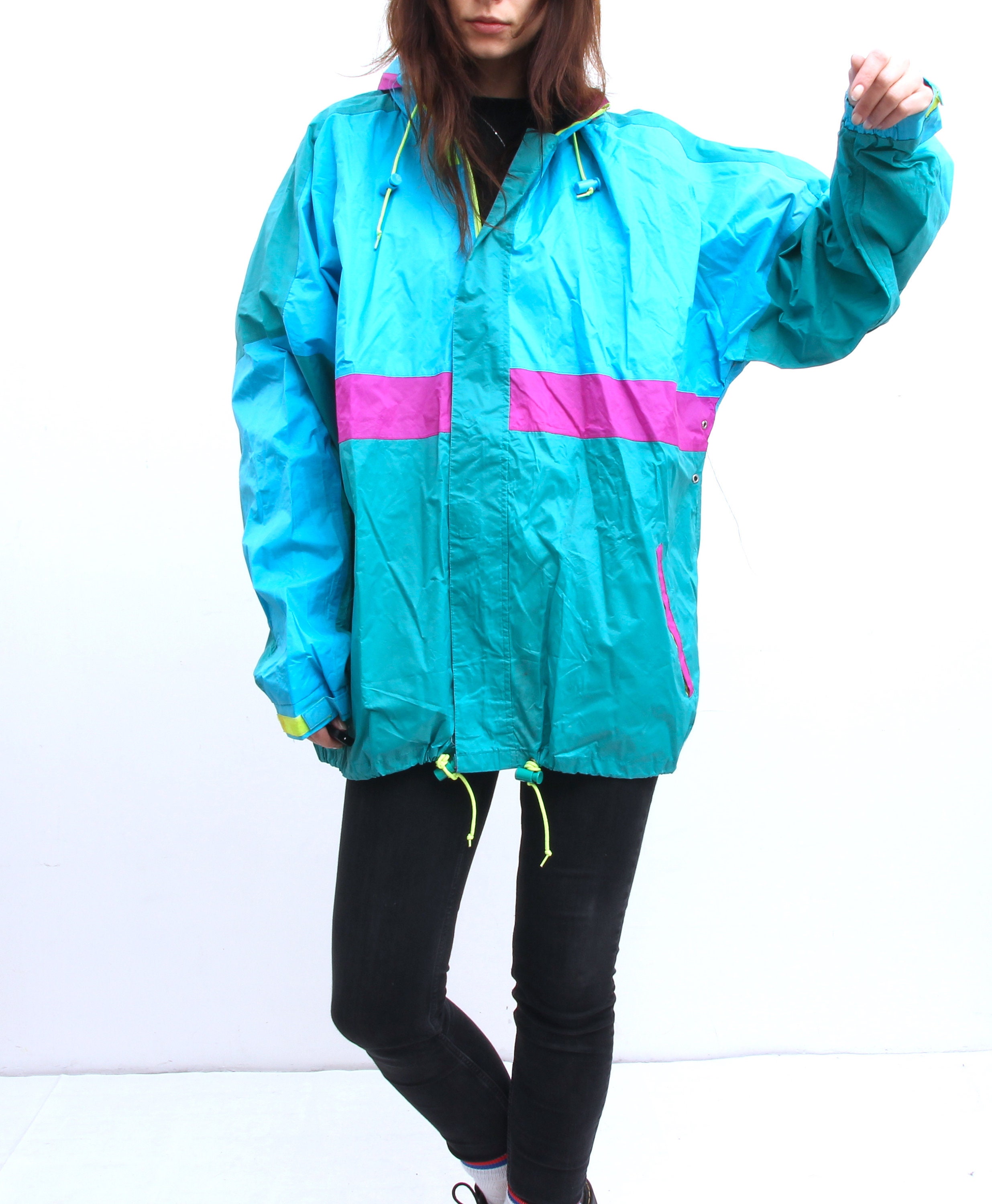 Multi coloured waterproof jacket Clearance