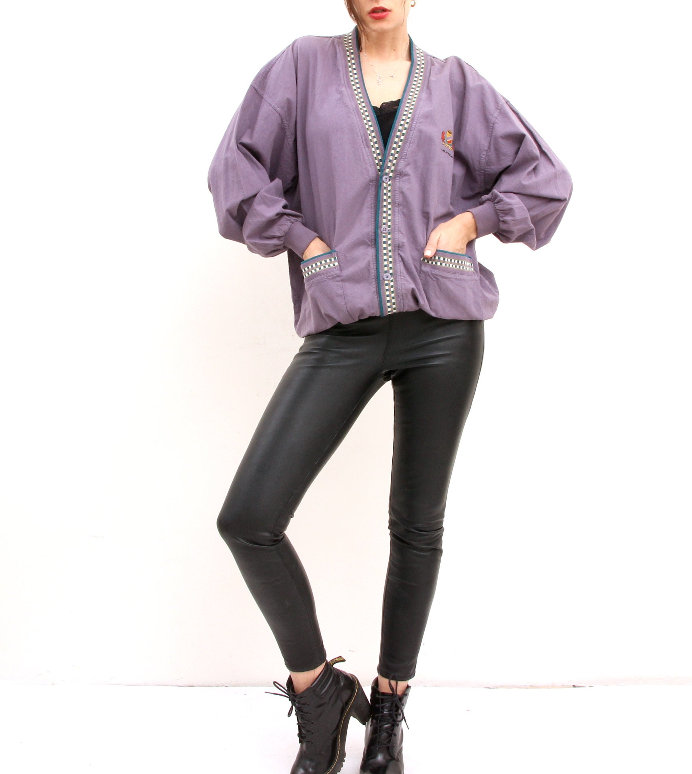 lilac bomber jacket