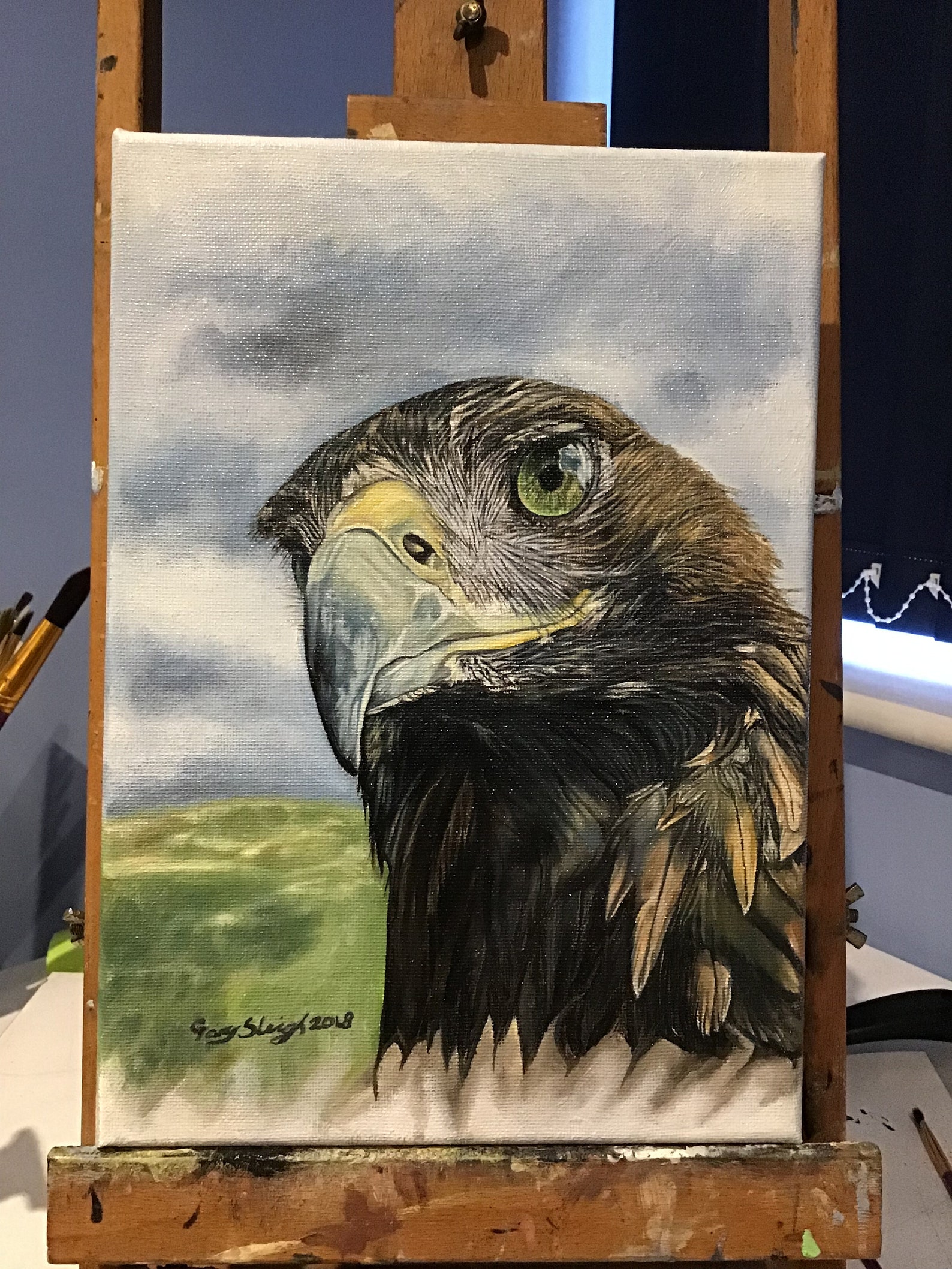Original Oil Painting of a Golden Eagle Stare - Etsy