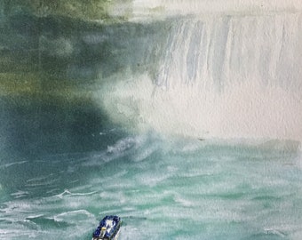 Original watercolour painting of Niagara Falls 1995