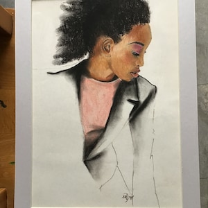 Origineel manierportret in pastel