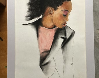 Original fashion portrait in pastel