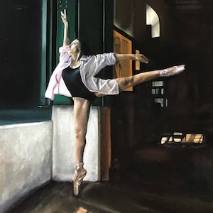 Dancer oil painting on cotton canvas ‘Dancing Light’