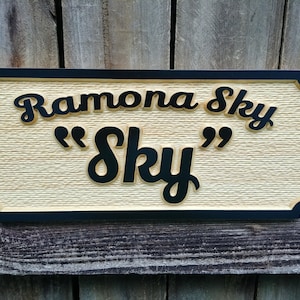 Personalized Wood Horse Name Plate: Barn Stall Sign