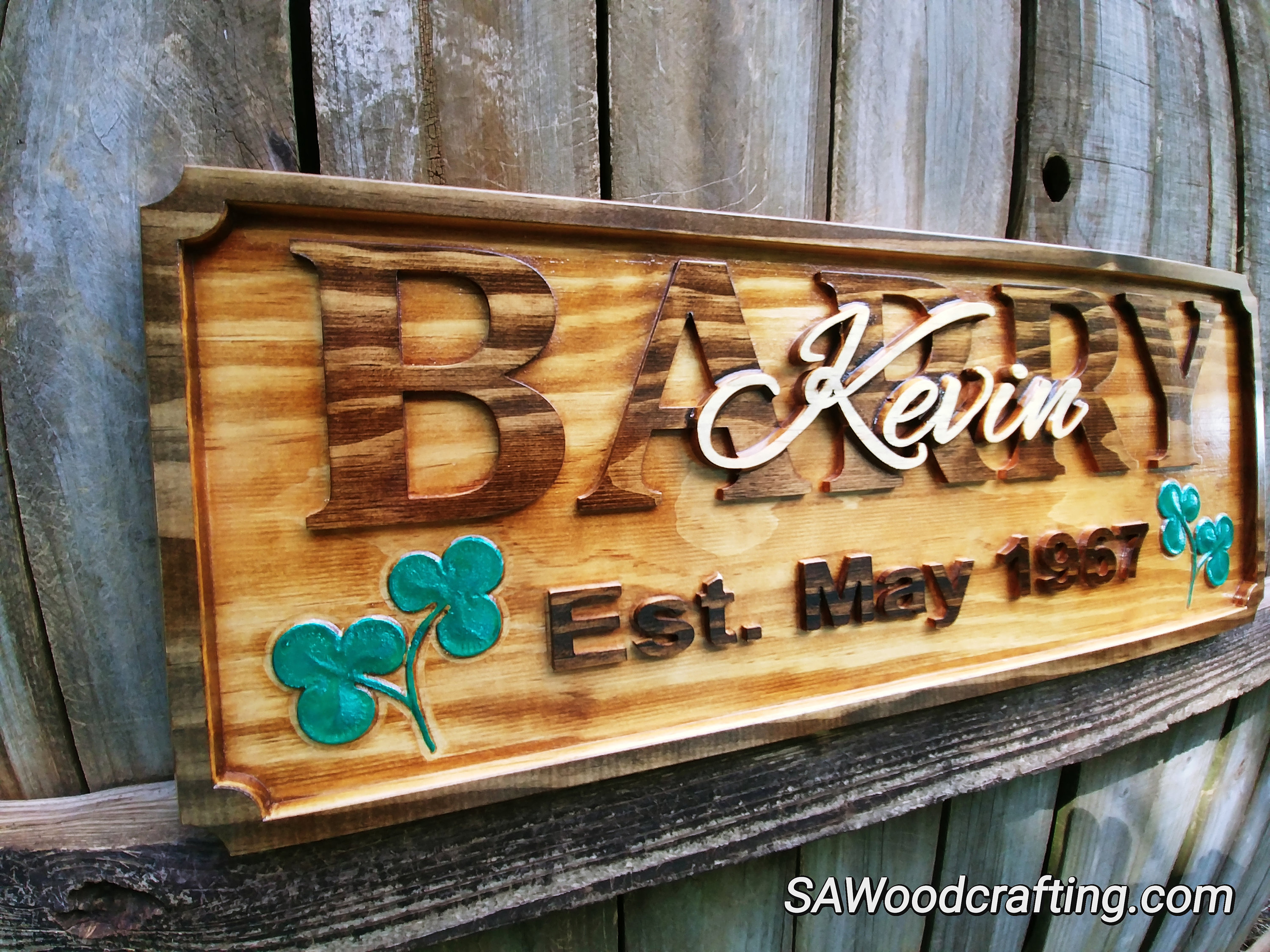 Personalized Irish Last Name Wedding Sign Custom Wood Family Etsy