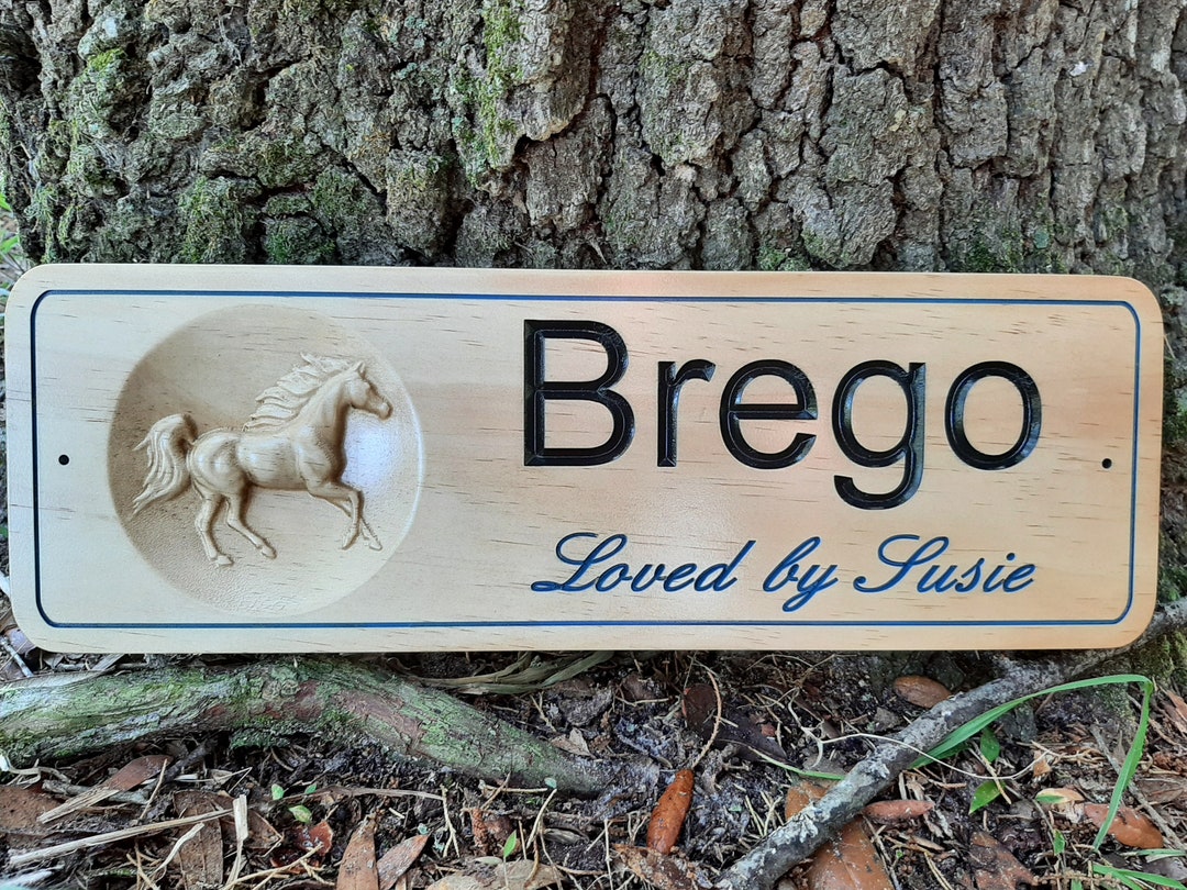 Horse Stall Signs, Personalized Wood Horse Stall Plate, Personalized