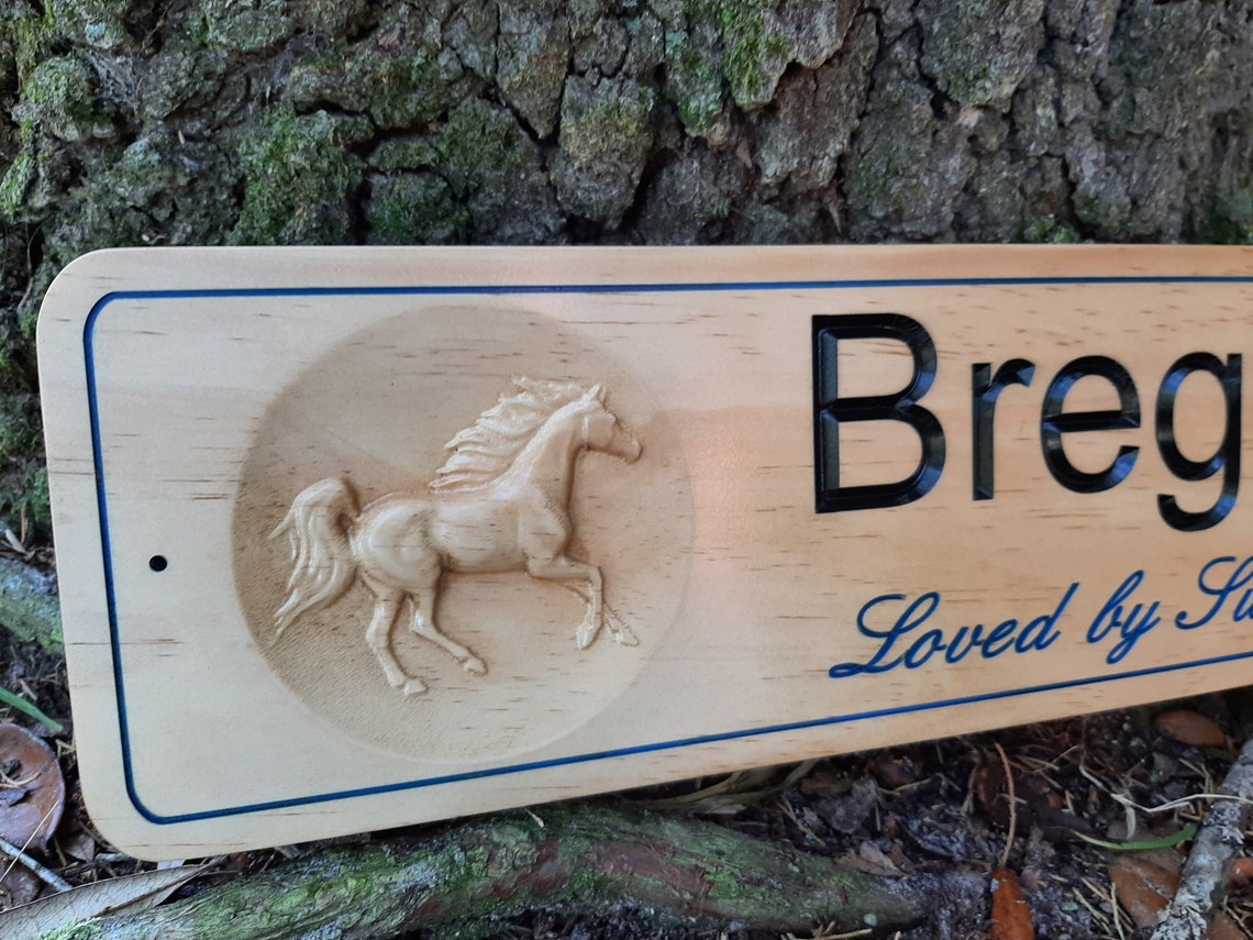 Horse Stall Signs Personalized Wood Horse Stall Plate Etsy
