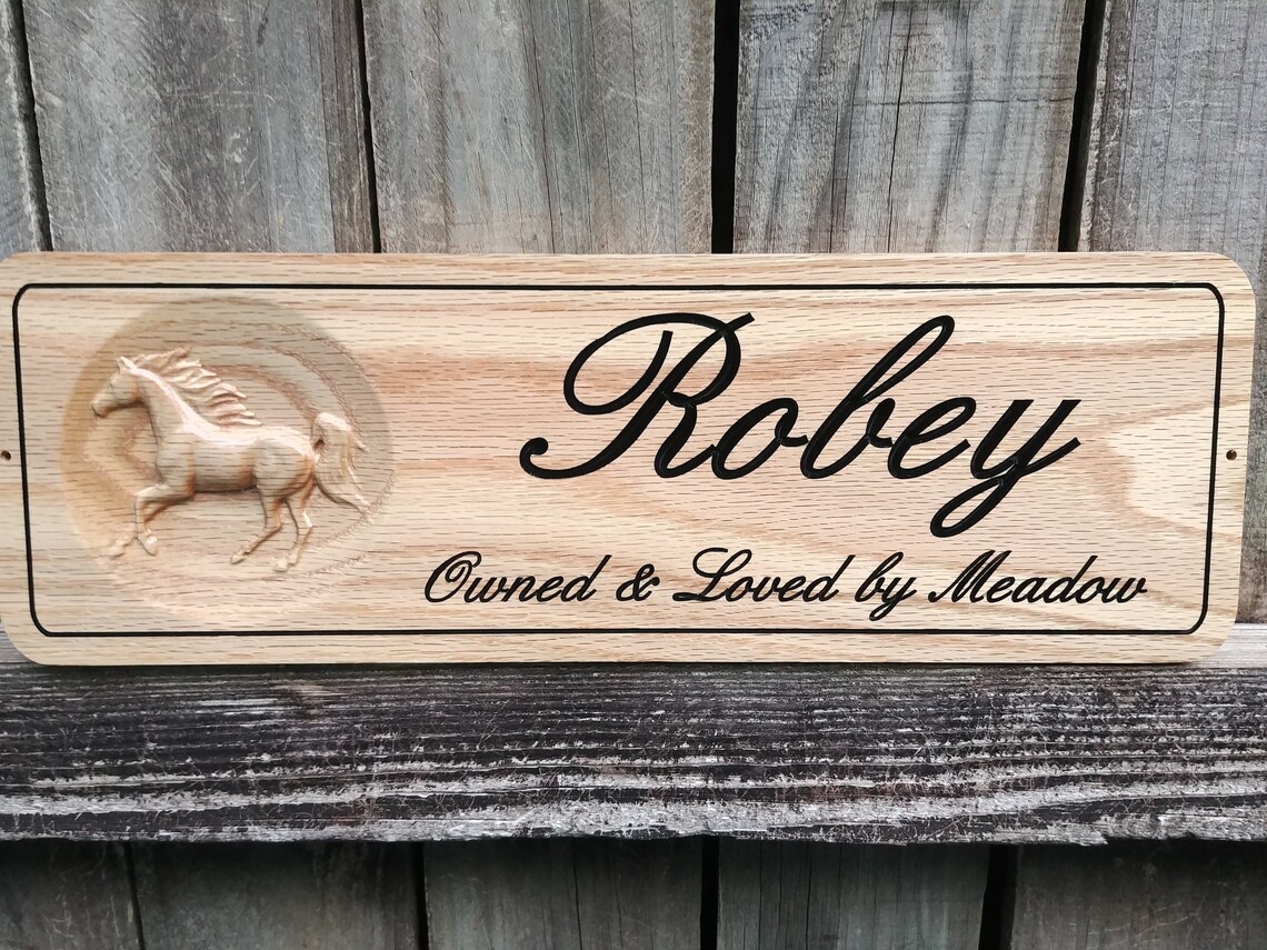Personalized Horse Stall Sign Horse Name Plate Horse Tack Etsy