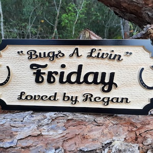Personalized Horse Stall Sign with Horseshoes: Custom Wood Plaque