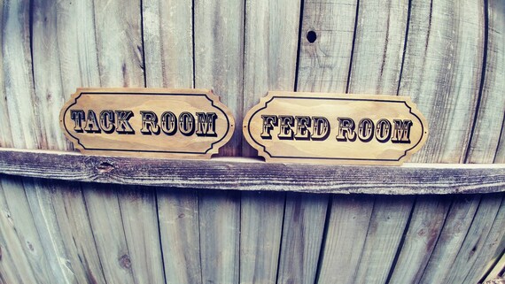 Custom Horse Tack Room Sign Feed Room Horse Stall Sign Wood Etsy