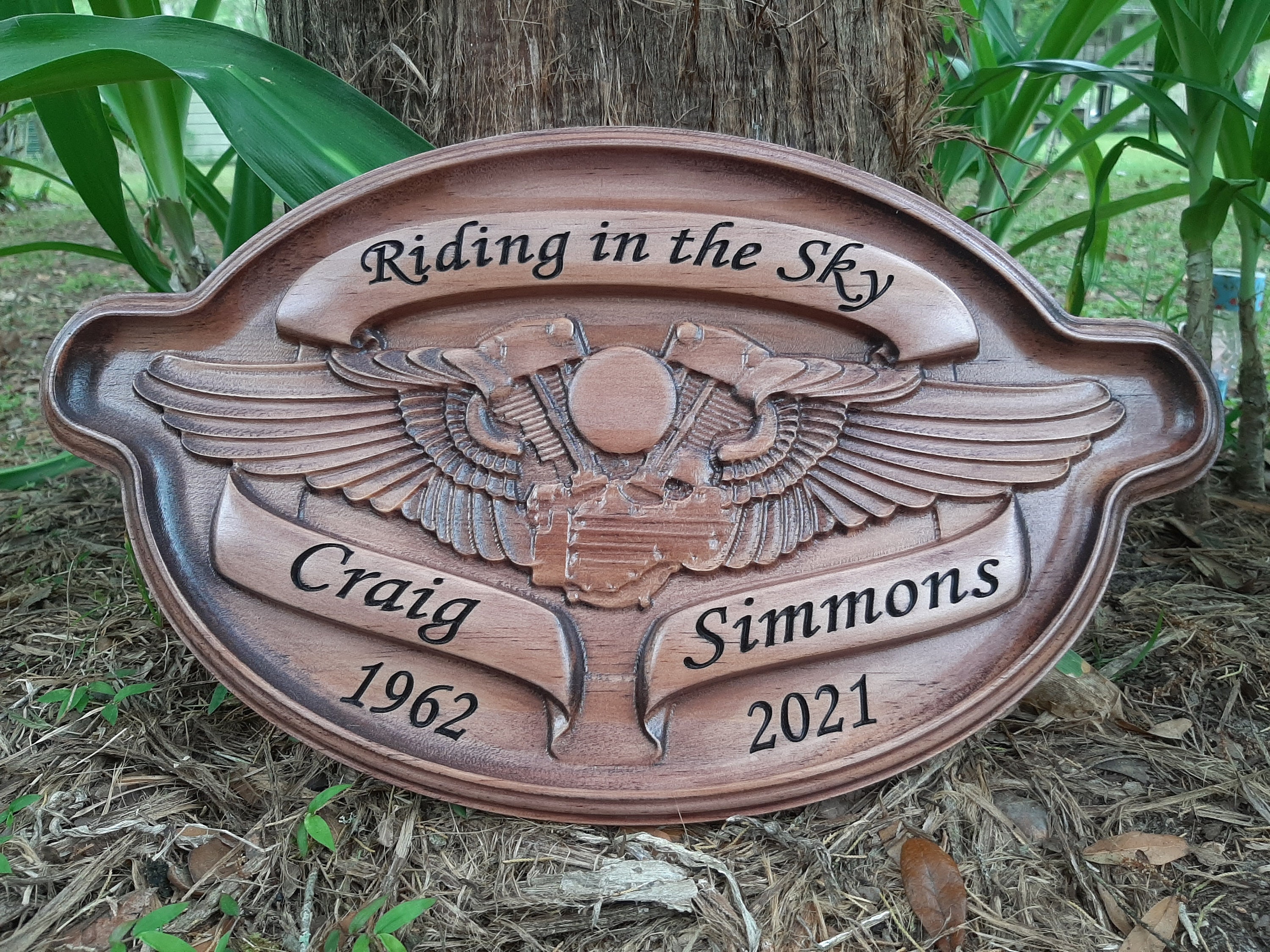 Personalized Harley Davidson Biker Memorial Name Plaque Harley